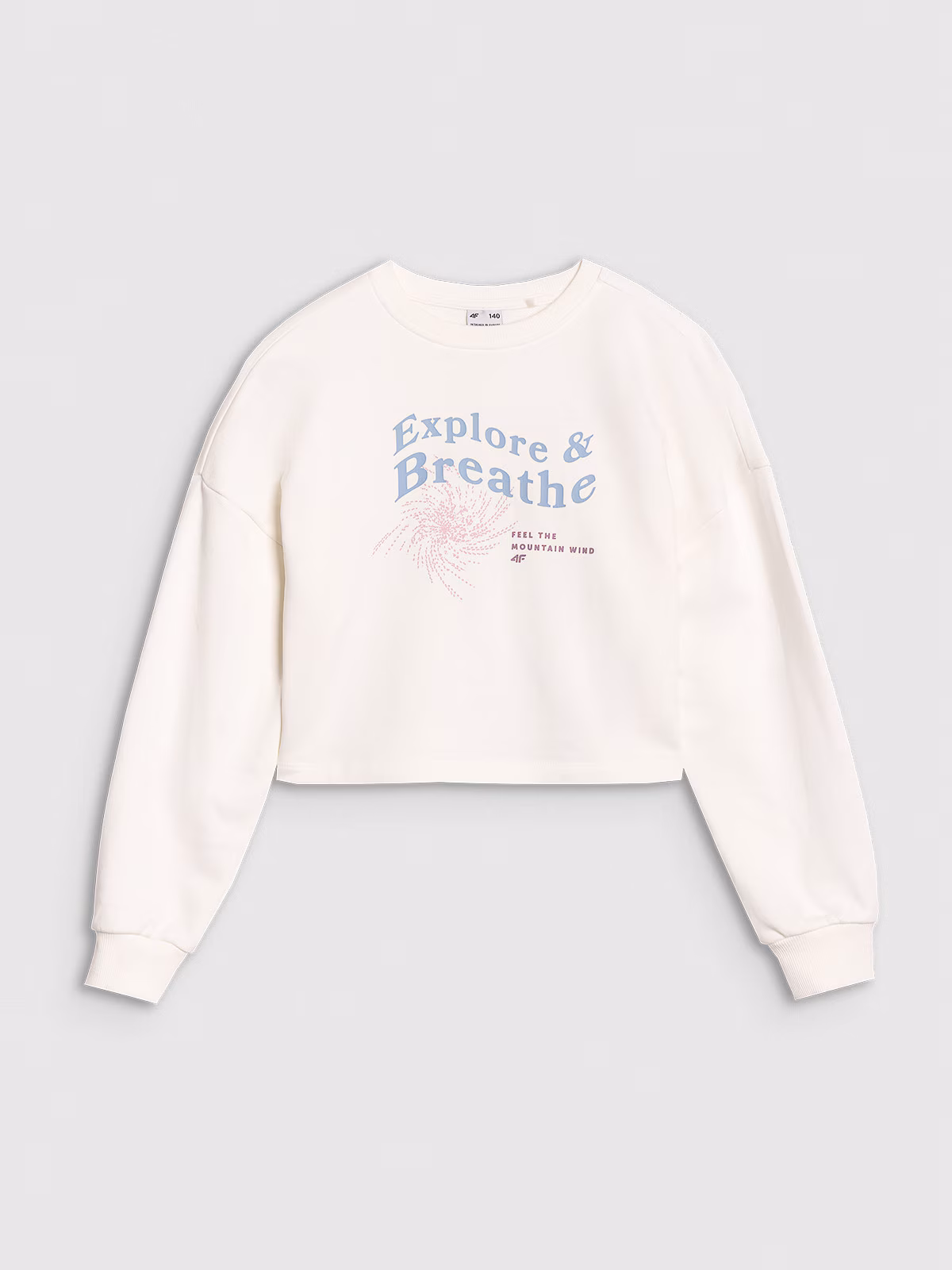 Bluza dresowa nierozpinana bez kaptura dziewczęca - szara