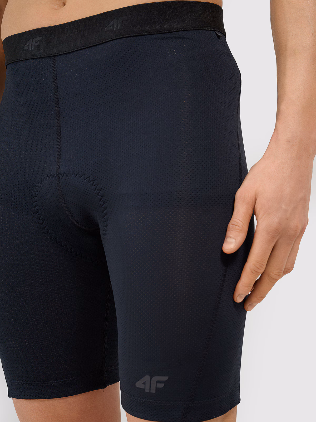 Legginsy krótkie rowerowe z żelowo-piankową wkładką męskie - czarne