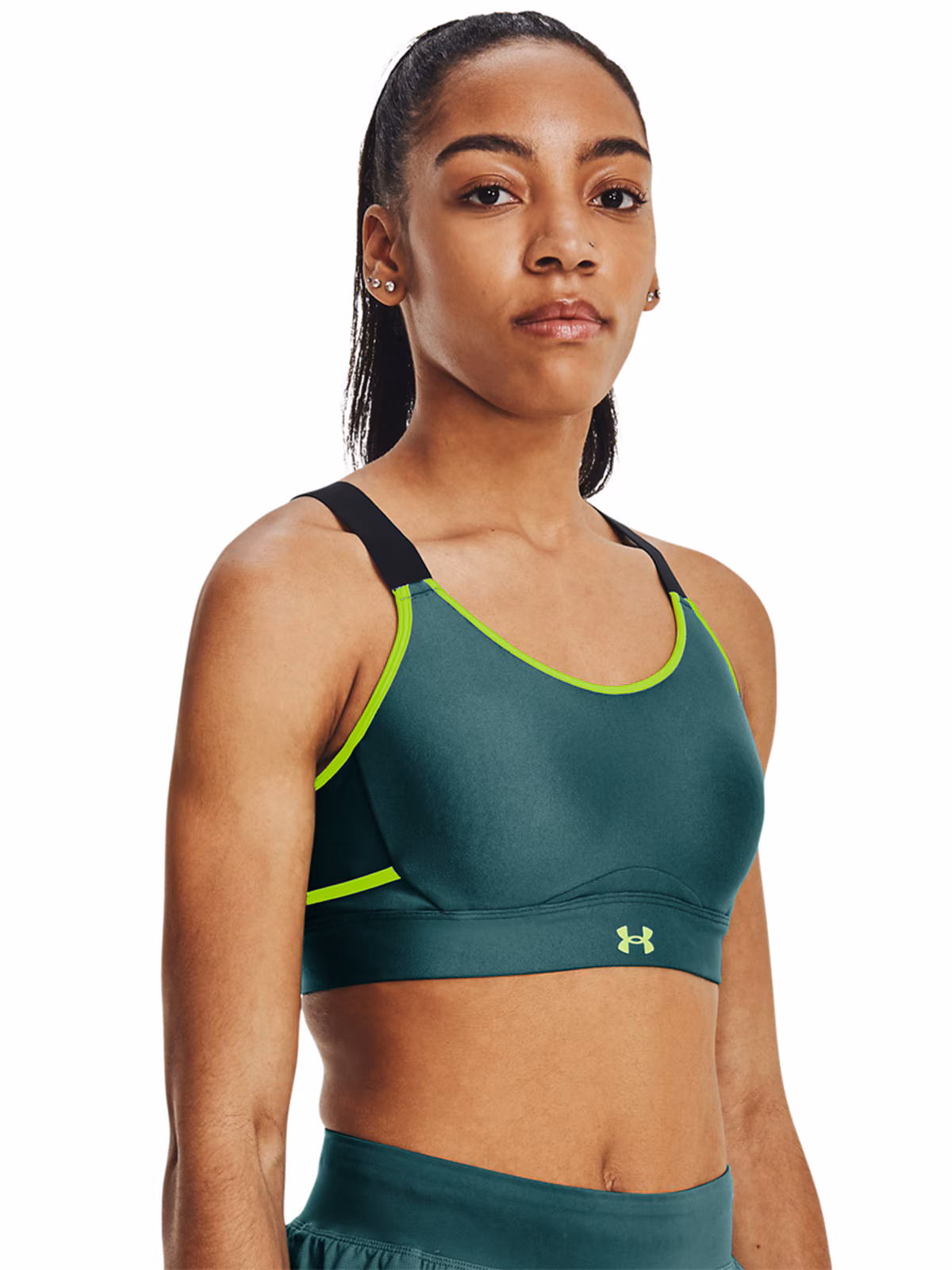 Biustonosz treningowy damski Under Armour UA Infinity Crossover High - zielony