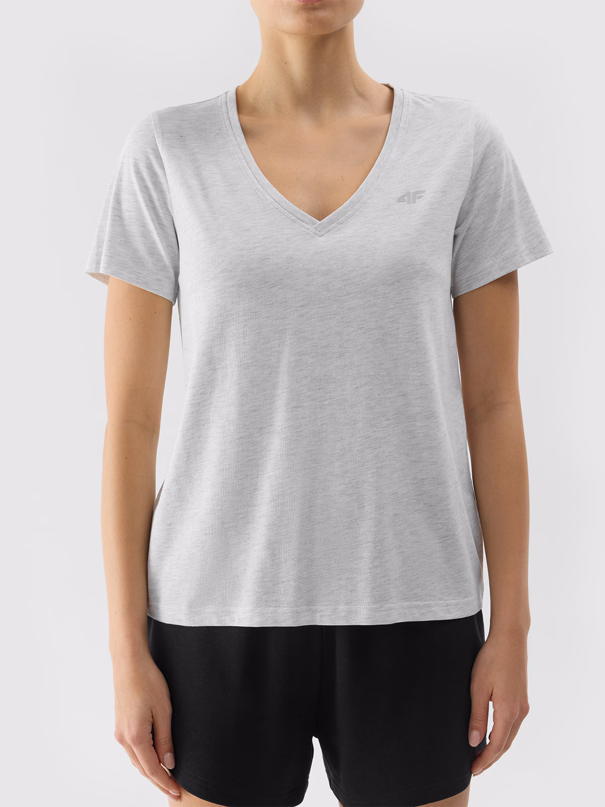 T-shirt gładki damski - czarny