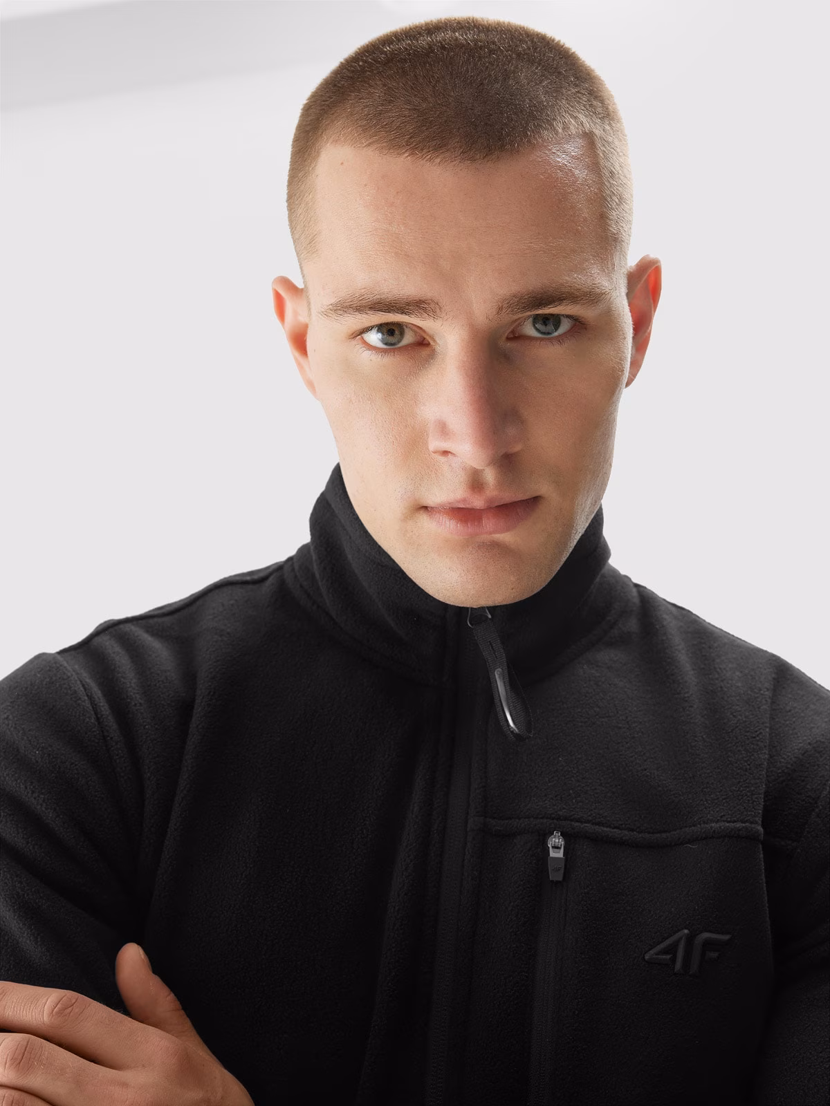 Polar ze stójką i suwakiem 1/2 męski - czarny