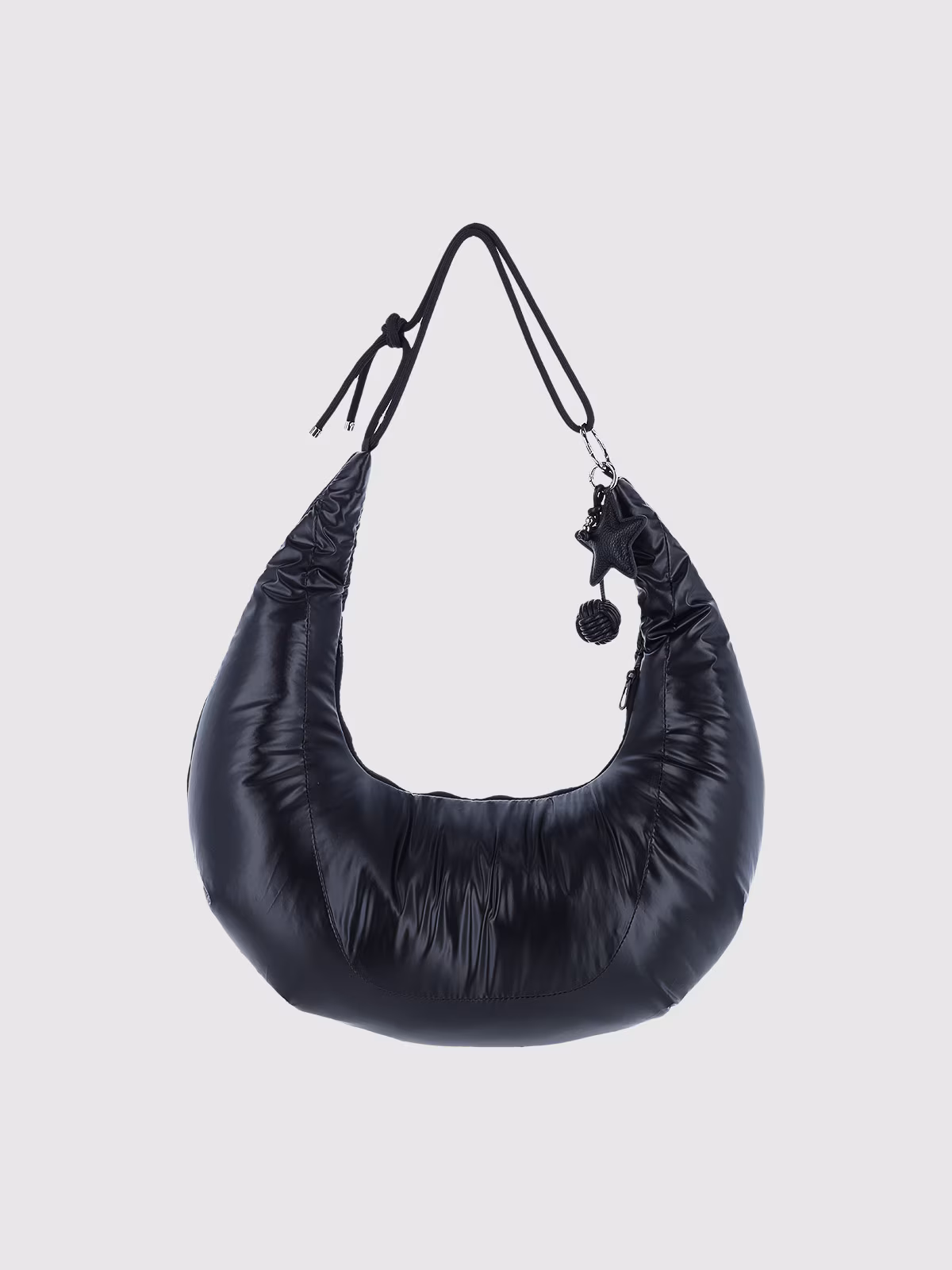 Torba hobo na ramię - czarna