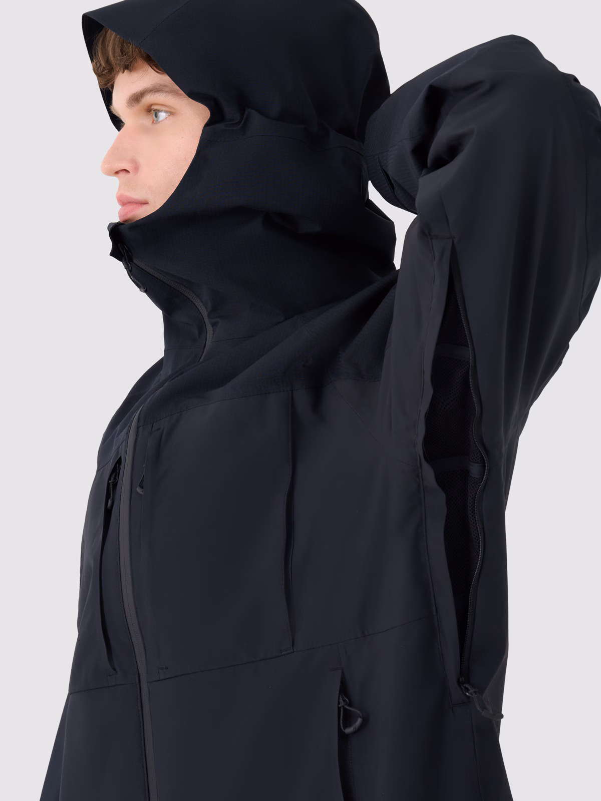 Kurtka trekkingowa membrana 10000 męska - czarna