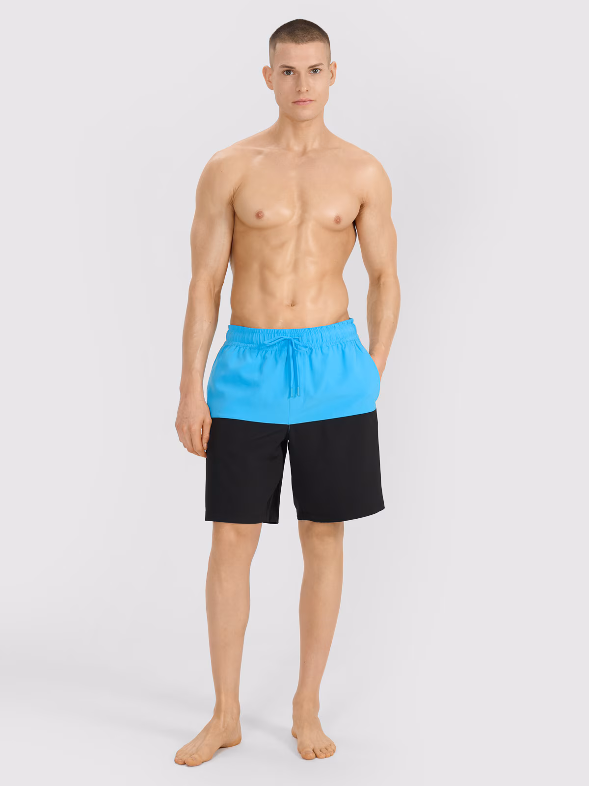 Spodenki plażowe męskie - niebieskie