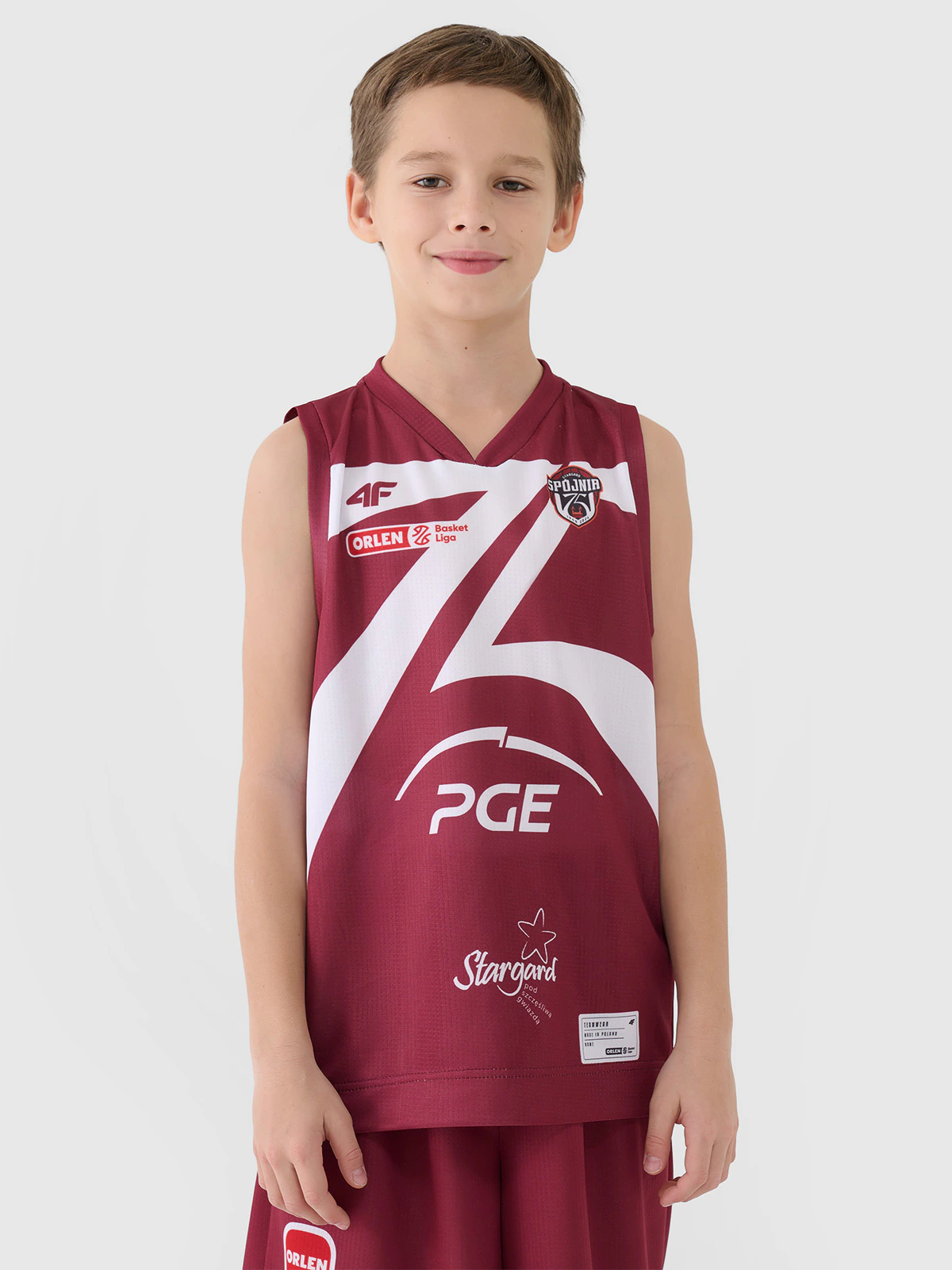 Koszulka meczowa replika wyjazdowa z sezonu 2024/25 dziecięca 4F x PLK - Spójnia Stargard - multikolor