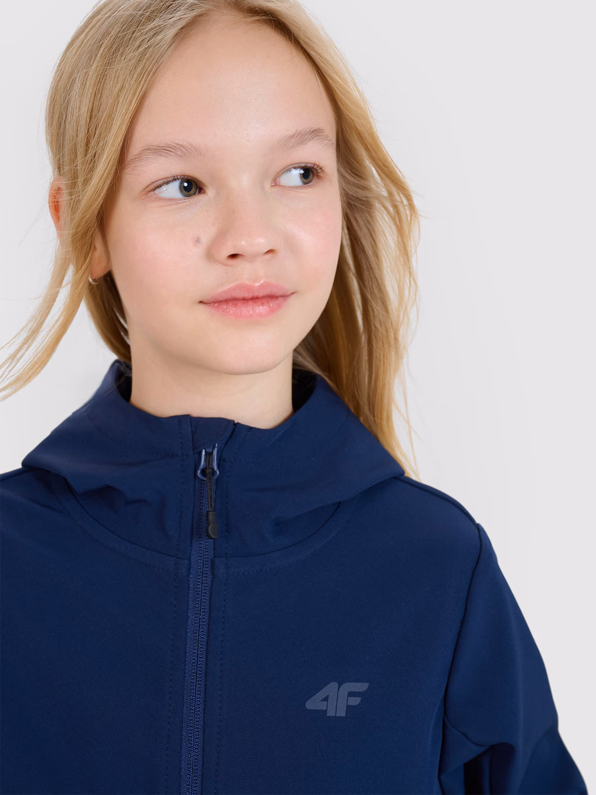 Kurtka softshell wiatroodporna membrana 5000 dziecięca - granatowa