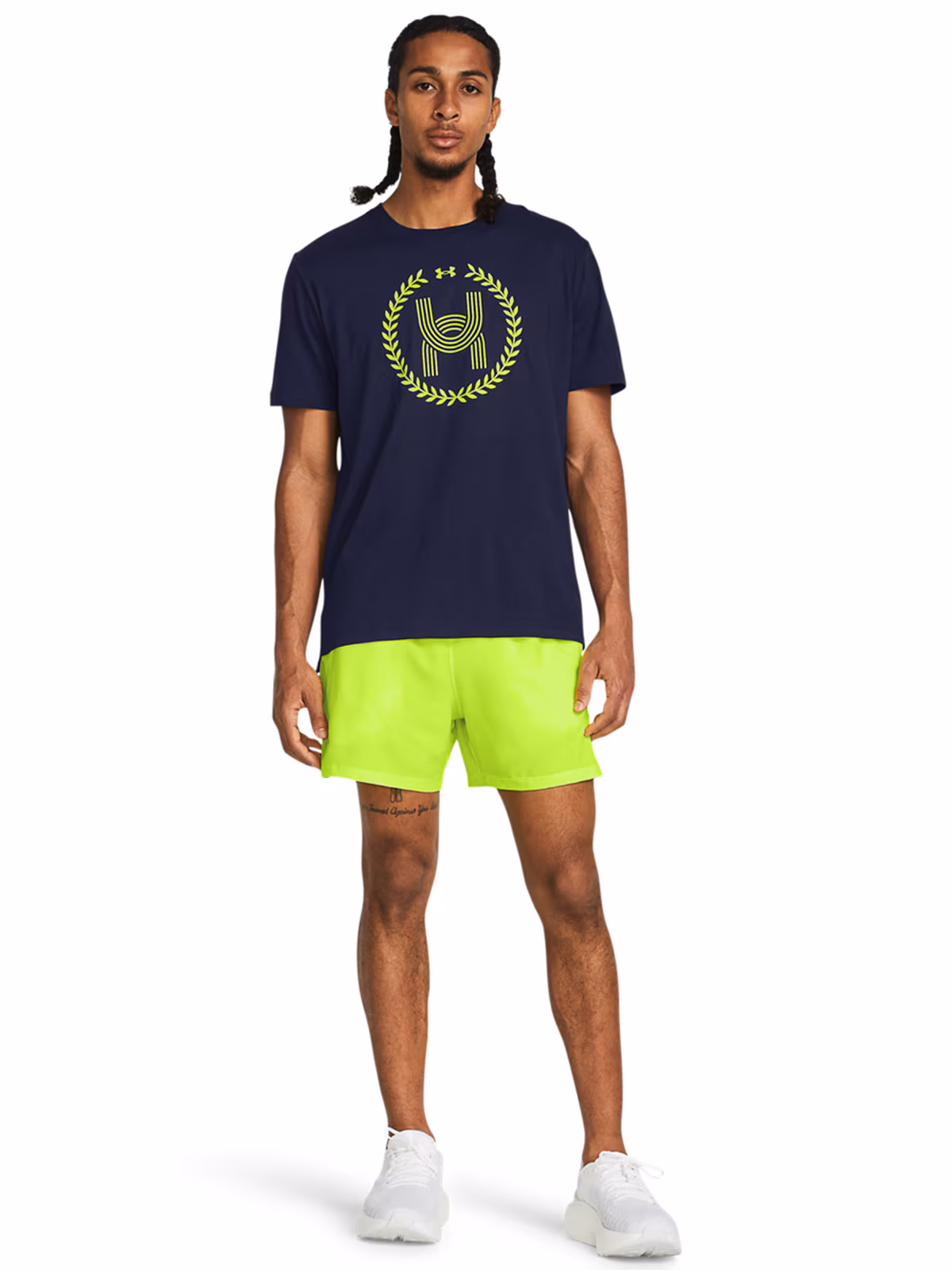 Spodenki do biegania męskie Under Armour UA Launch 5'' Shorts - zielone