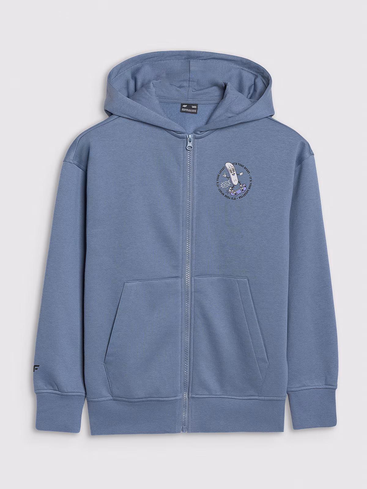 Bluza dresowa rozpinana z kapturem chłopięca - granatowa