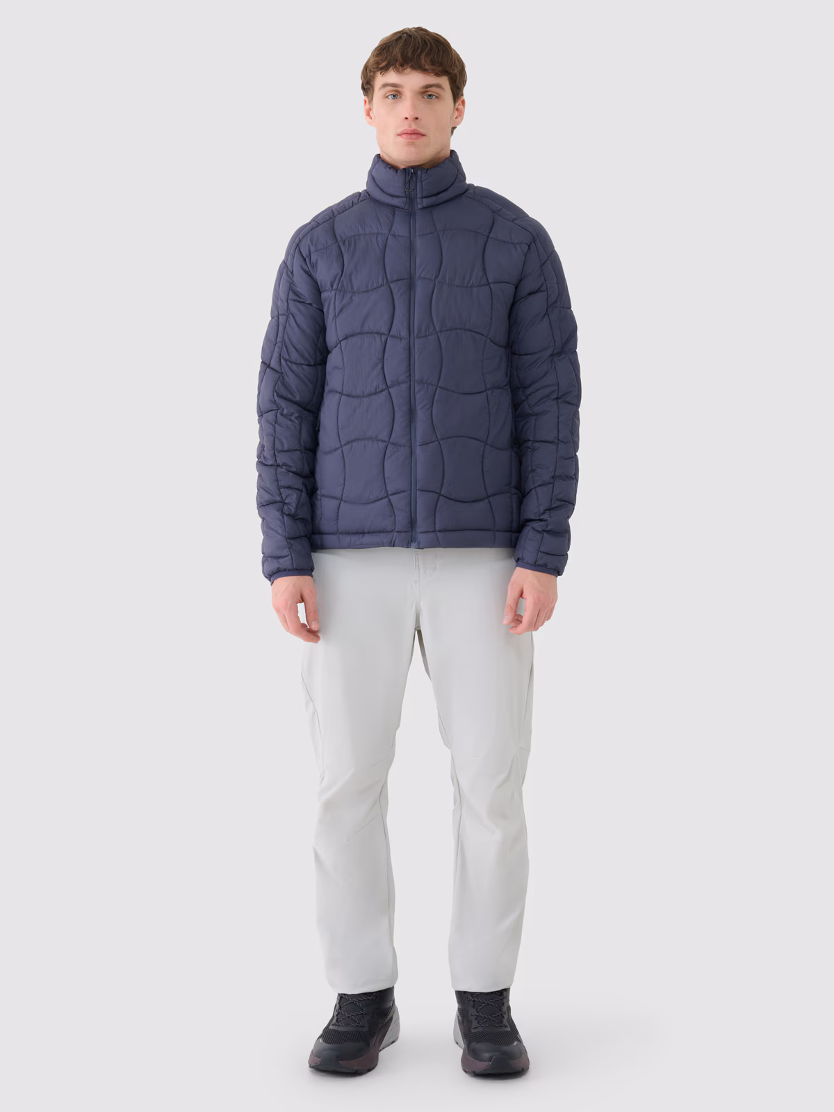 Kurtka puchowa trekkingowa z wypełnieniem Primaloft Silver męska - niebieska