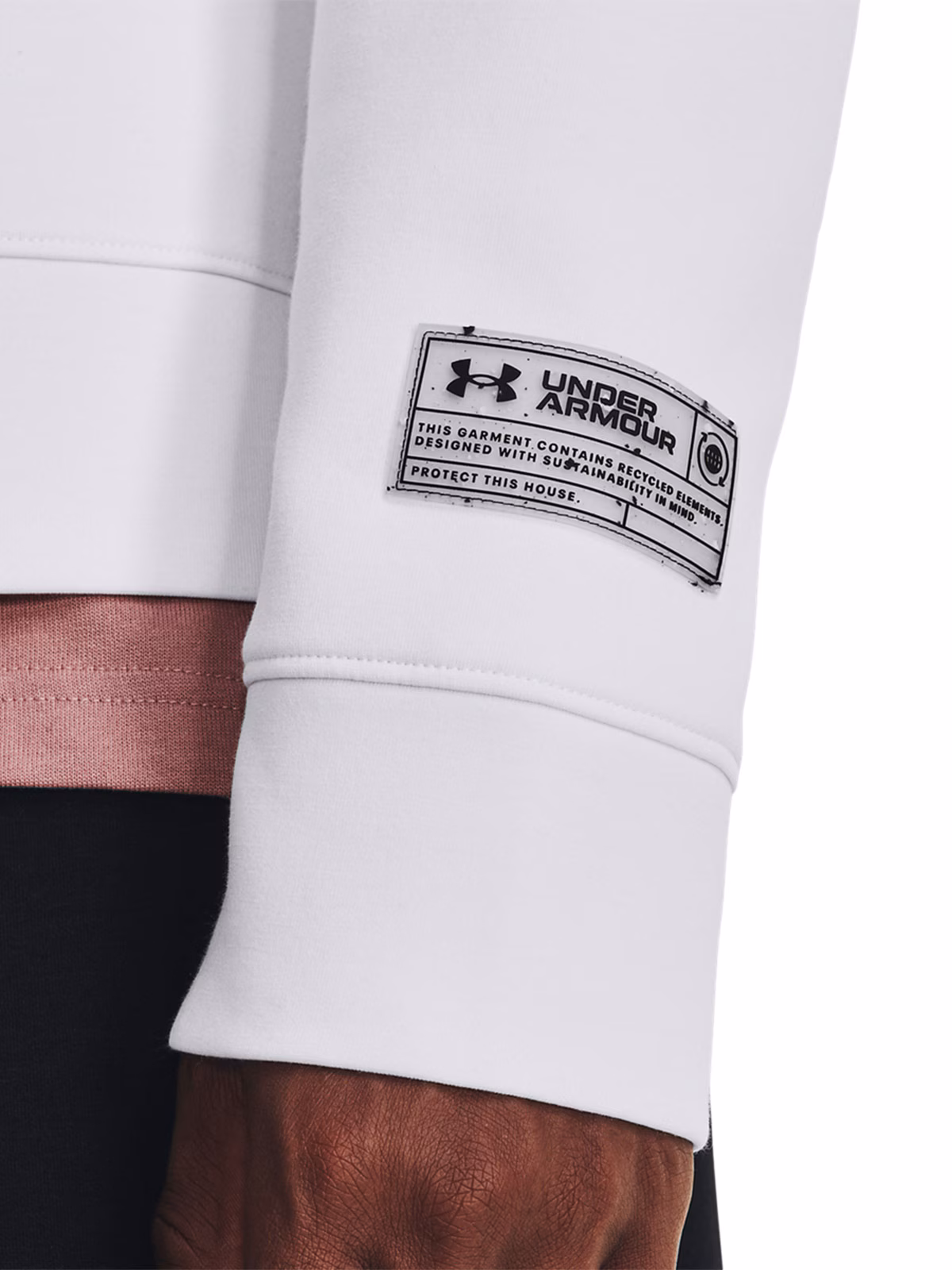 Bluza dresowa uniseks Under Armour UA Summit Knit 1/2 Zip - biała