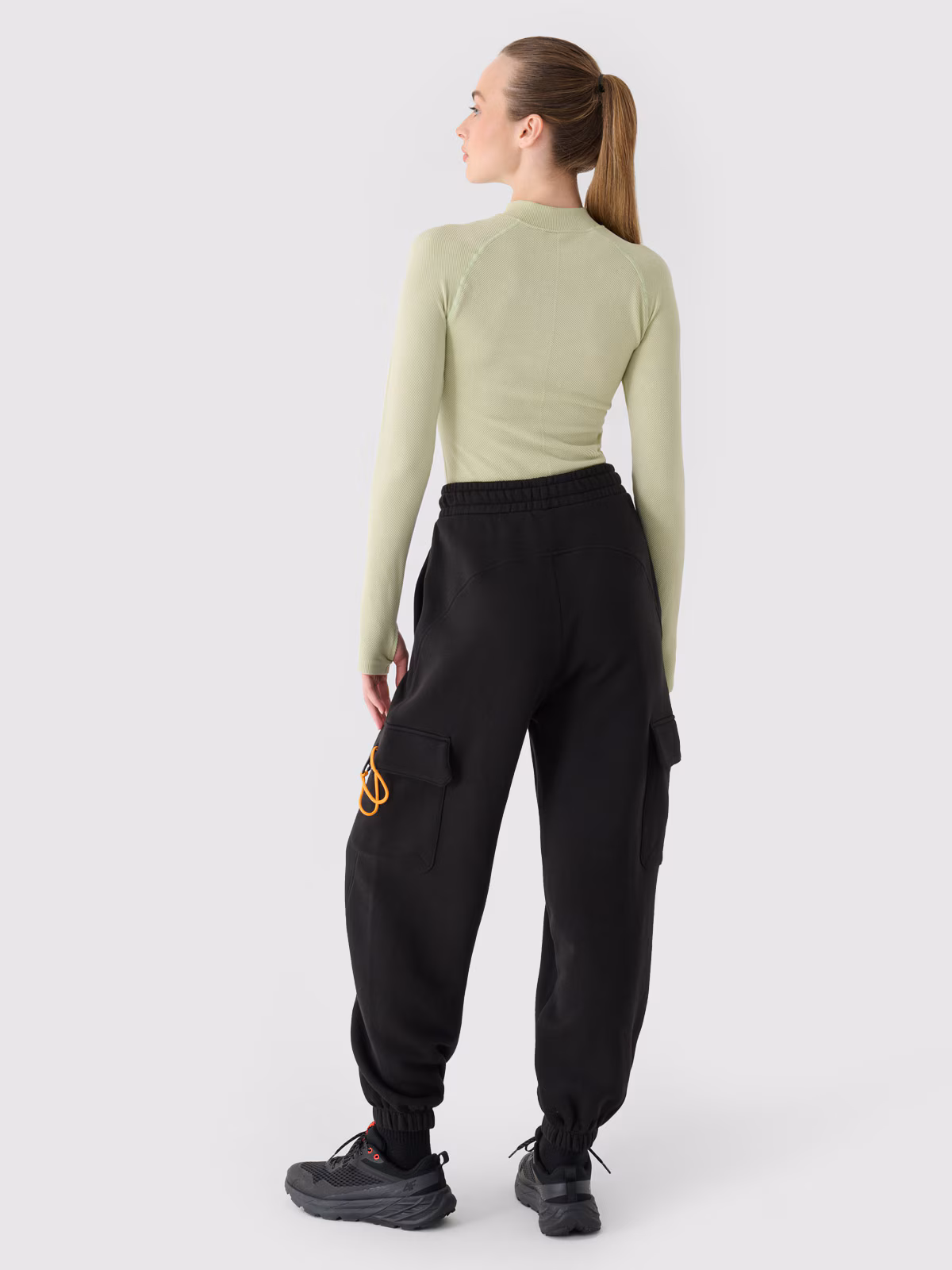 Spodnie dresowe joggery damskie - czarne