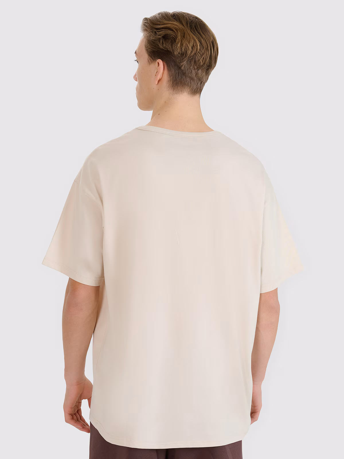 T-shirt oversize gładki uniseks - szary