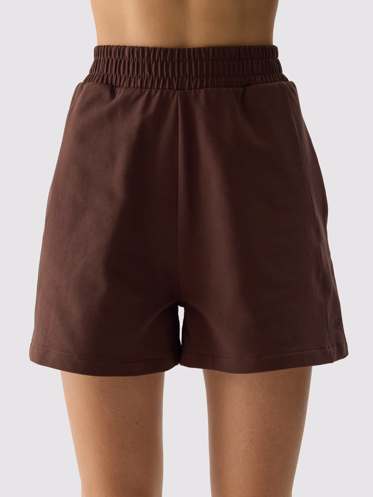 Spodenki dresowe damskie - brązowe