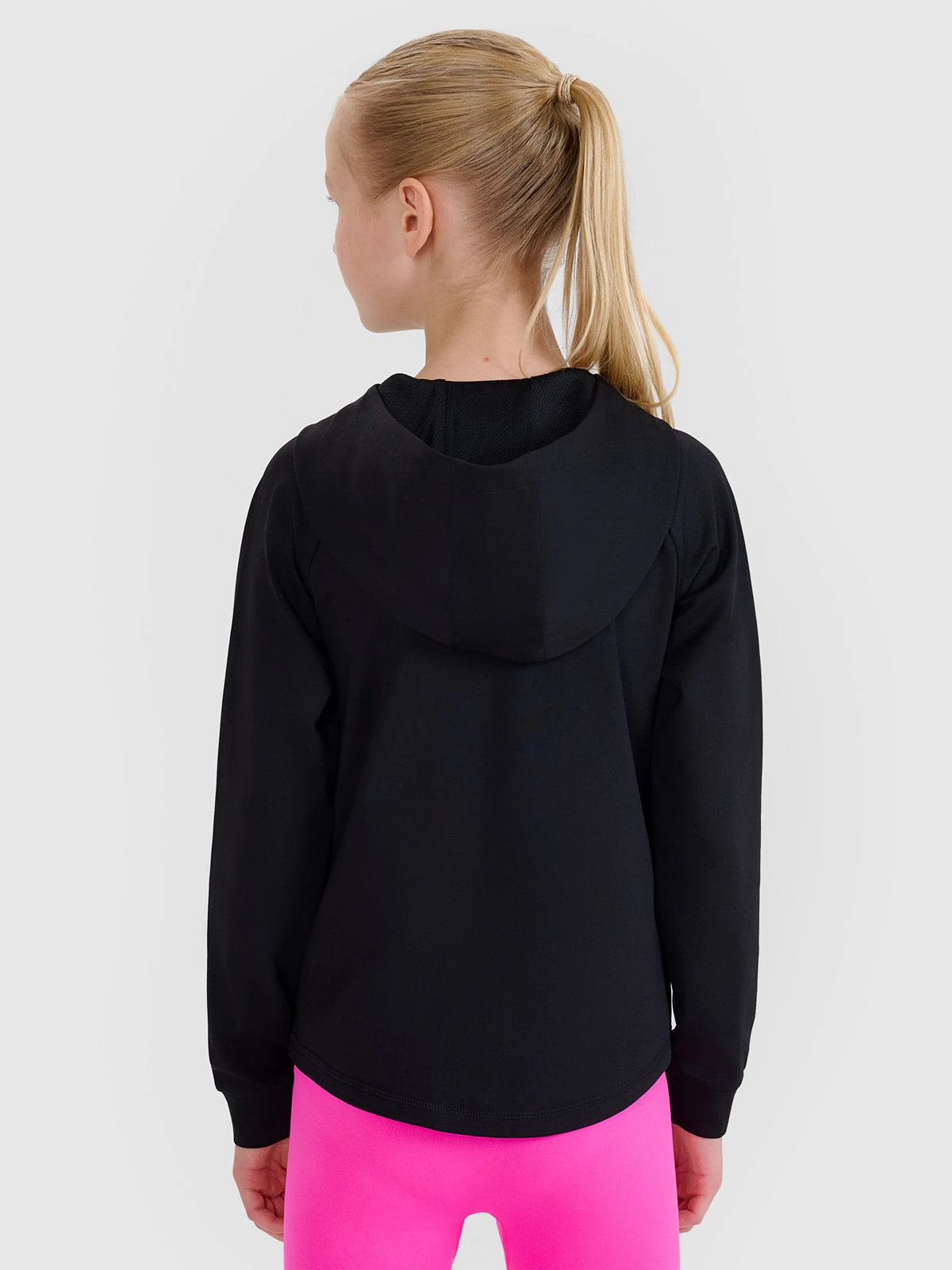 Bluza sportowa rozpinana z kapturem dziewczęca - różowa