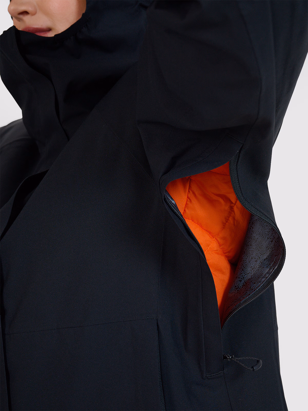 Kurtka trekkingowa membrana 15000 damska - pomarańczowa