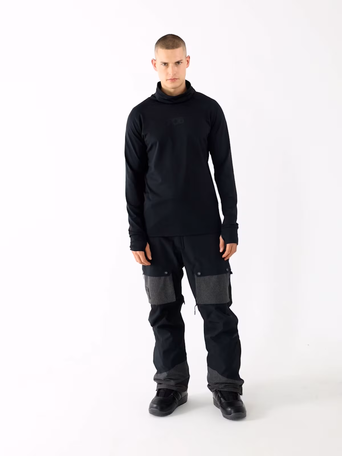 Bielizna termiczna drapana (góra) męska - czarna