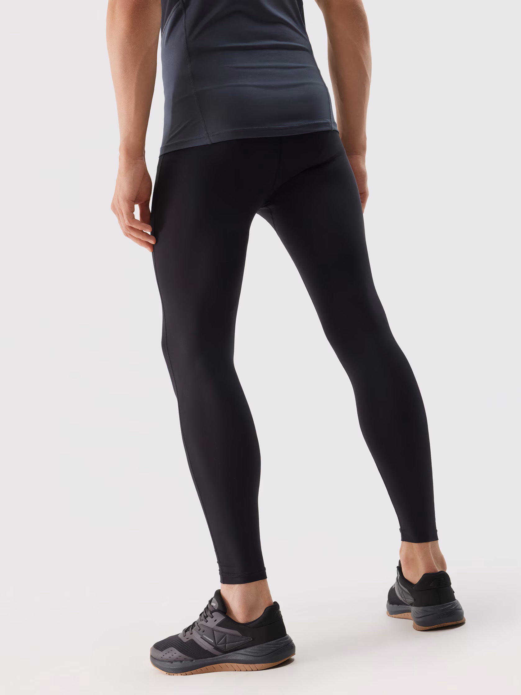 Legginsy treningowe szybkoschnace męskie - czarne