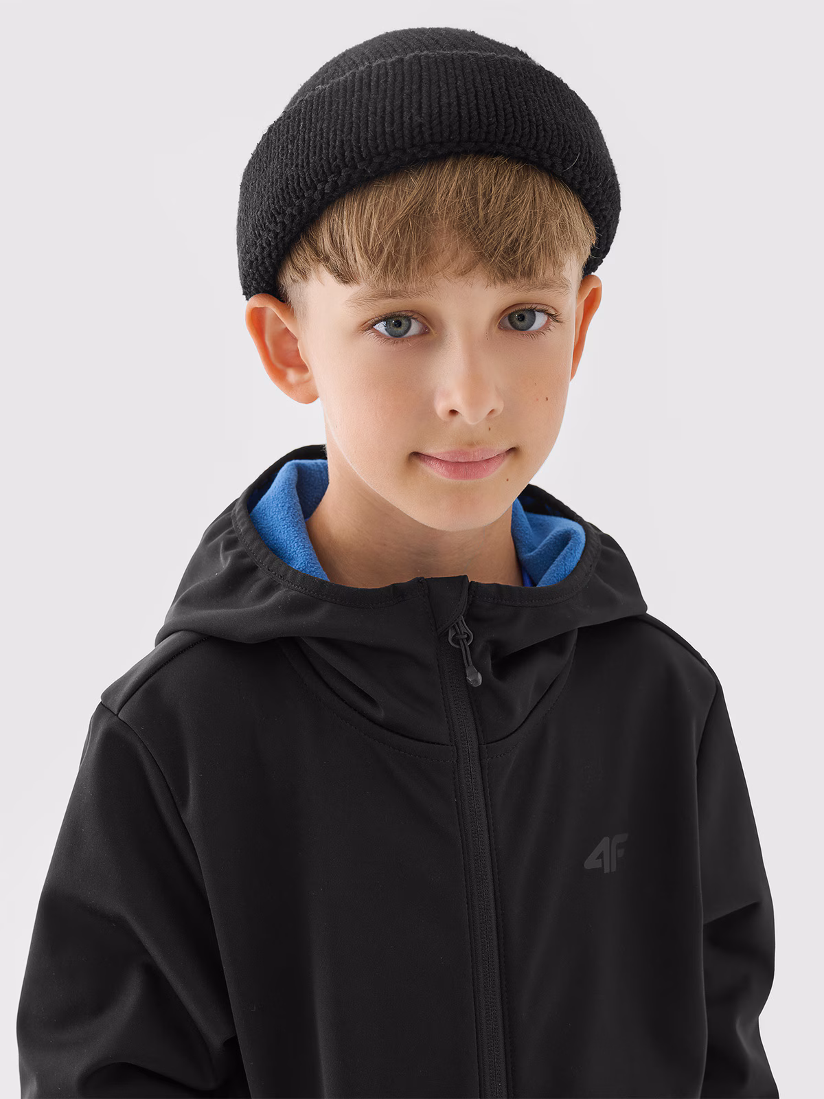 Kurtka softshell wiatroodporna membrana NeoDry 5000 chłopięca - niebieska