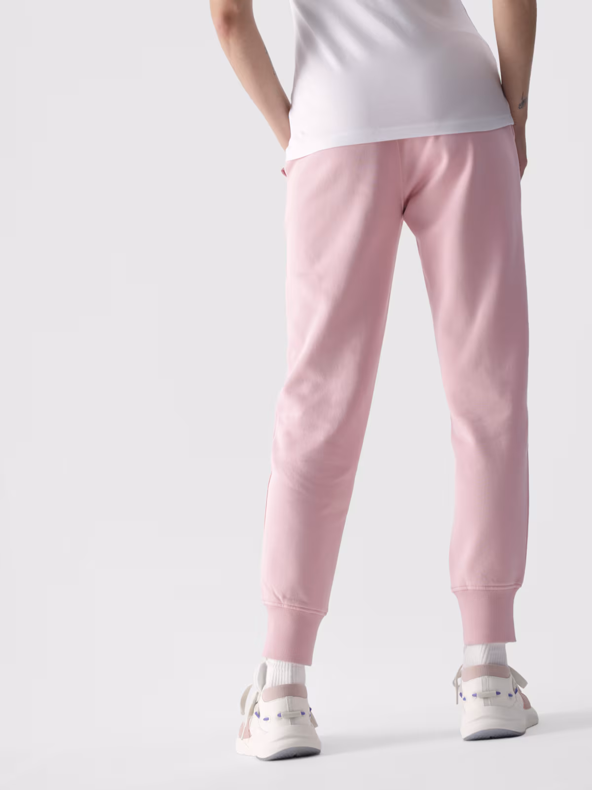 Spodnie dresowe joggery damskie - szare