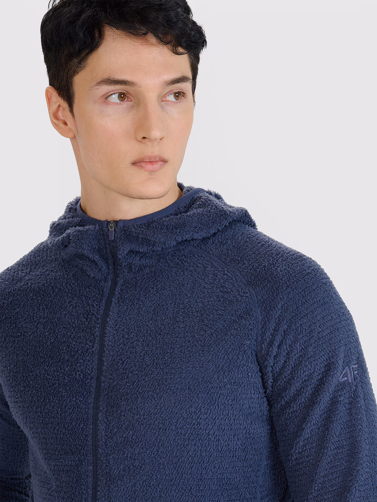 Bluza trekkingowa Primaloft Active rozpinana z kapturem męska - szara