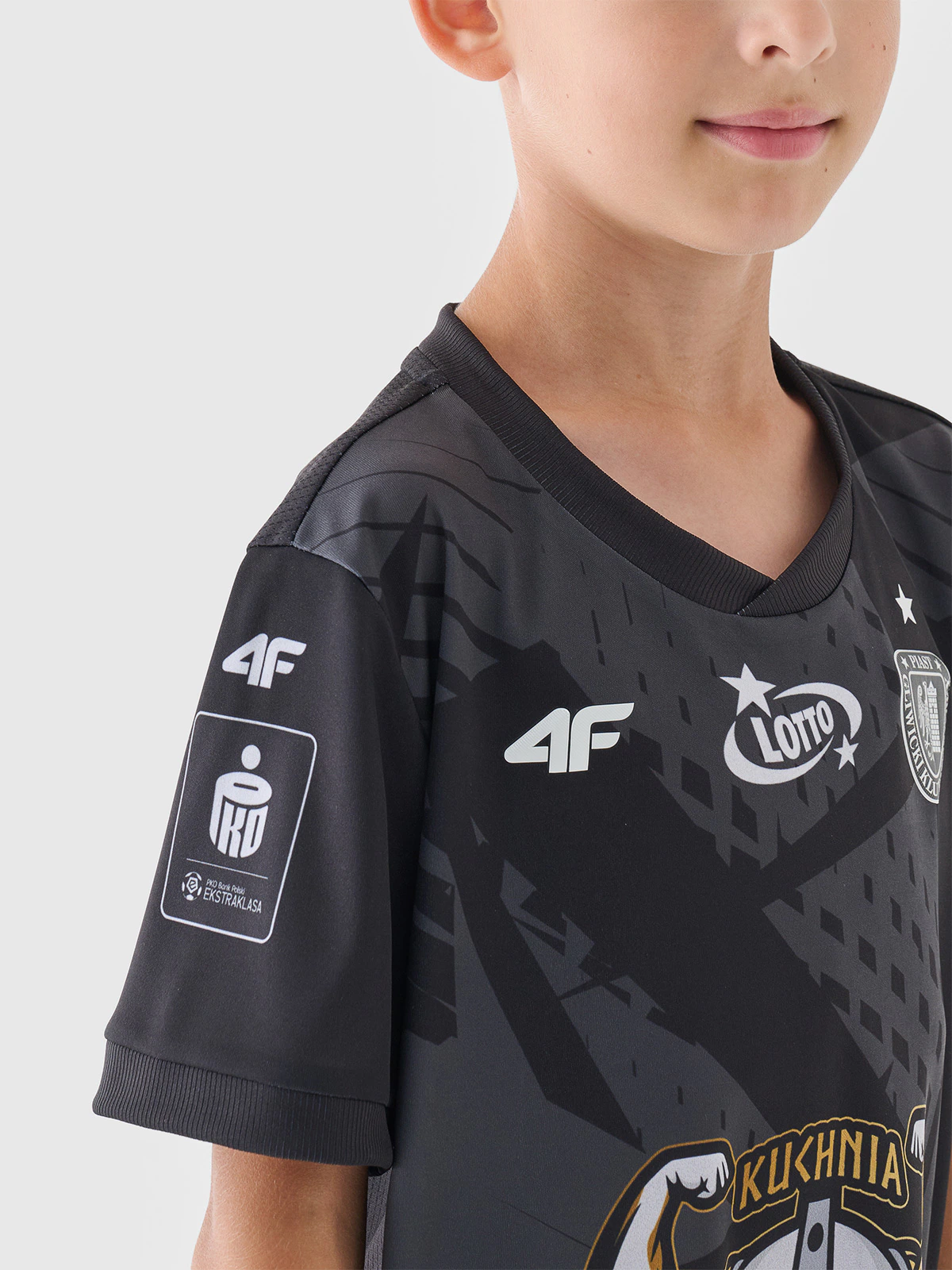 Trzecia koszulka klubowa z sezonu 2024/25 chłopięca 4F x Piast Gliwice - multikolor