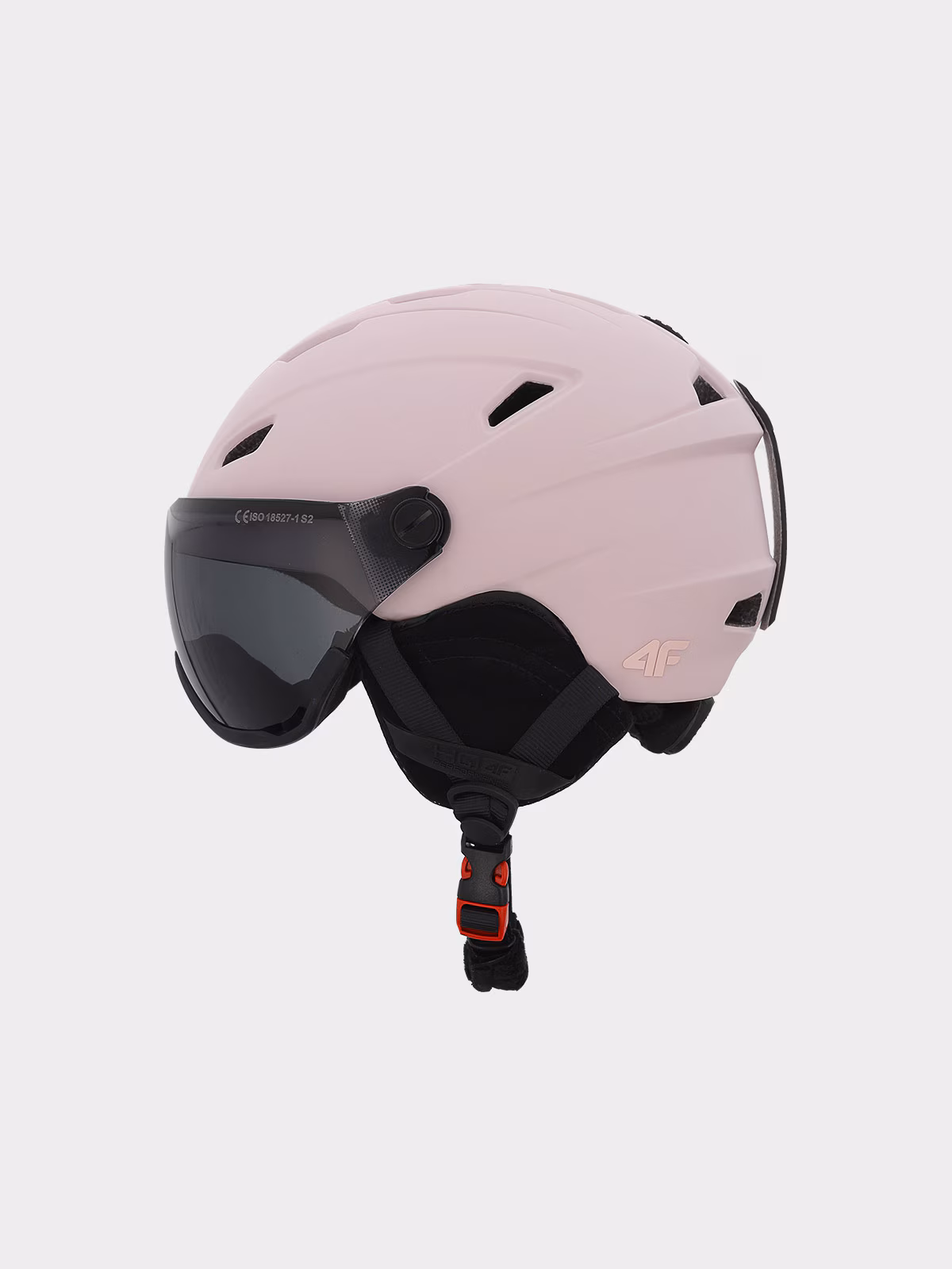 Kask narciarski z goglami uniseks - różowy