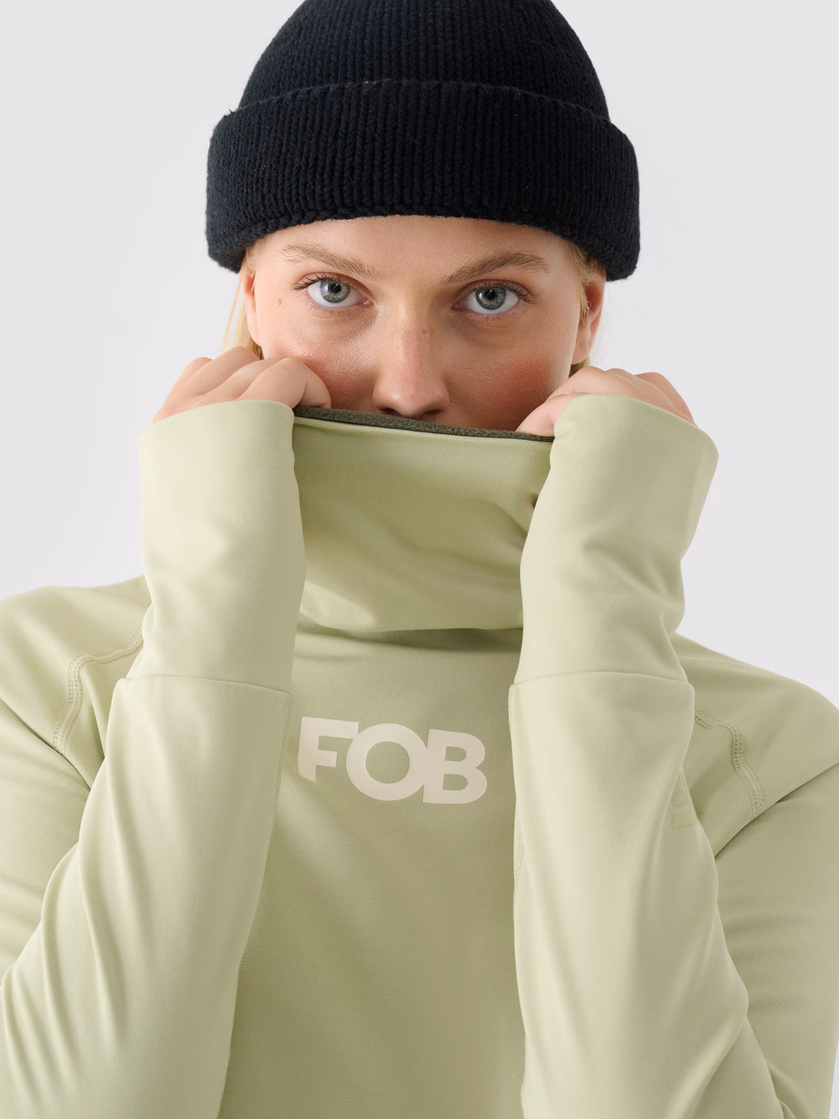 Bielizna termiczna drapana (góra) damska - czarna