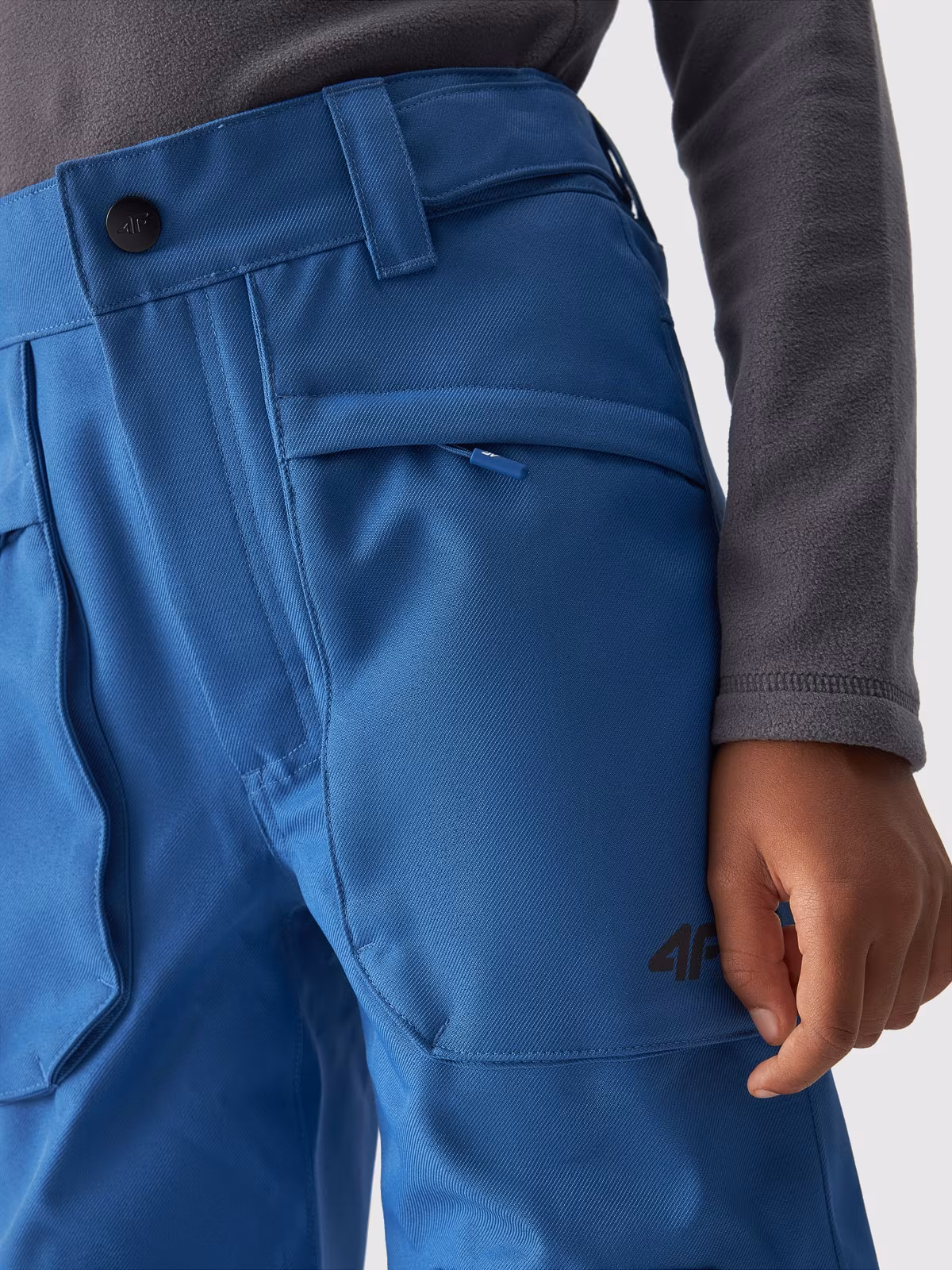 Spodnie narciarskie membrana 8000 chłopięce - niebieskie