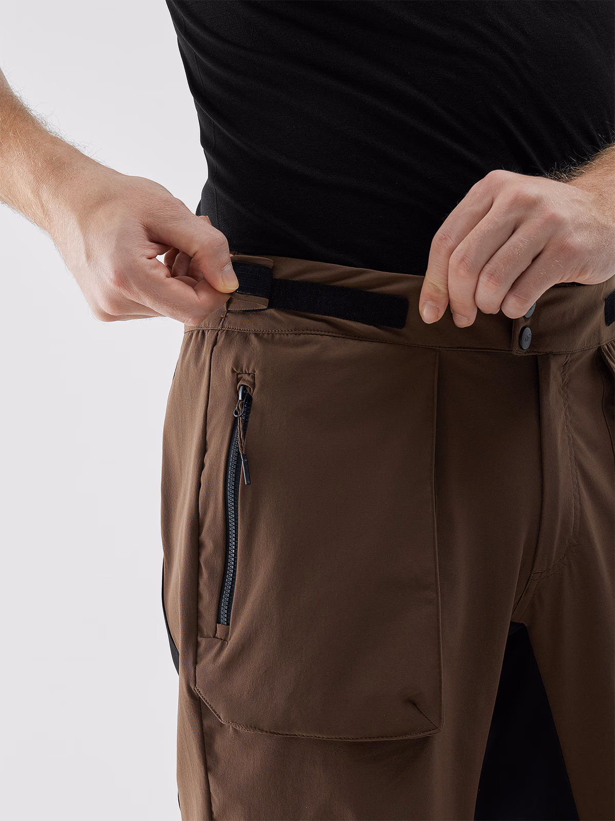 Spodenki trekkingowe 4Way Stretch męskie - brązowe