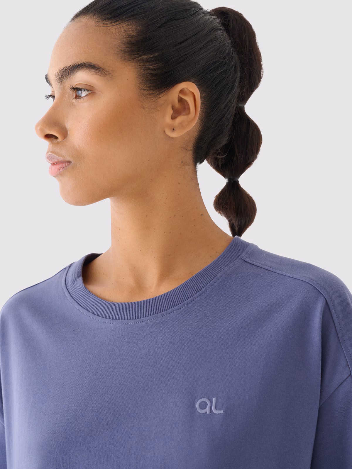 T-shirt oversize damski 4F x Anna Lewandowska - granatowy