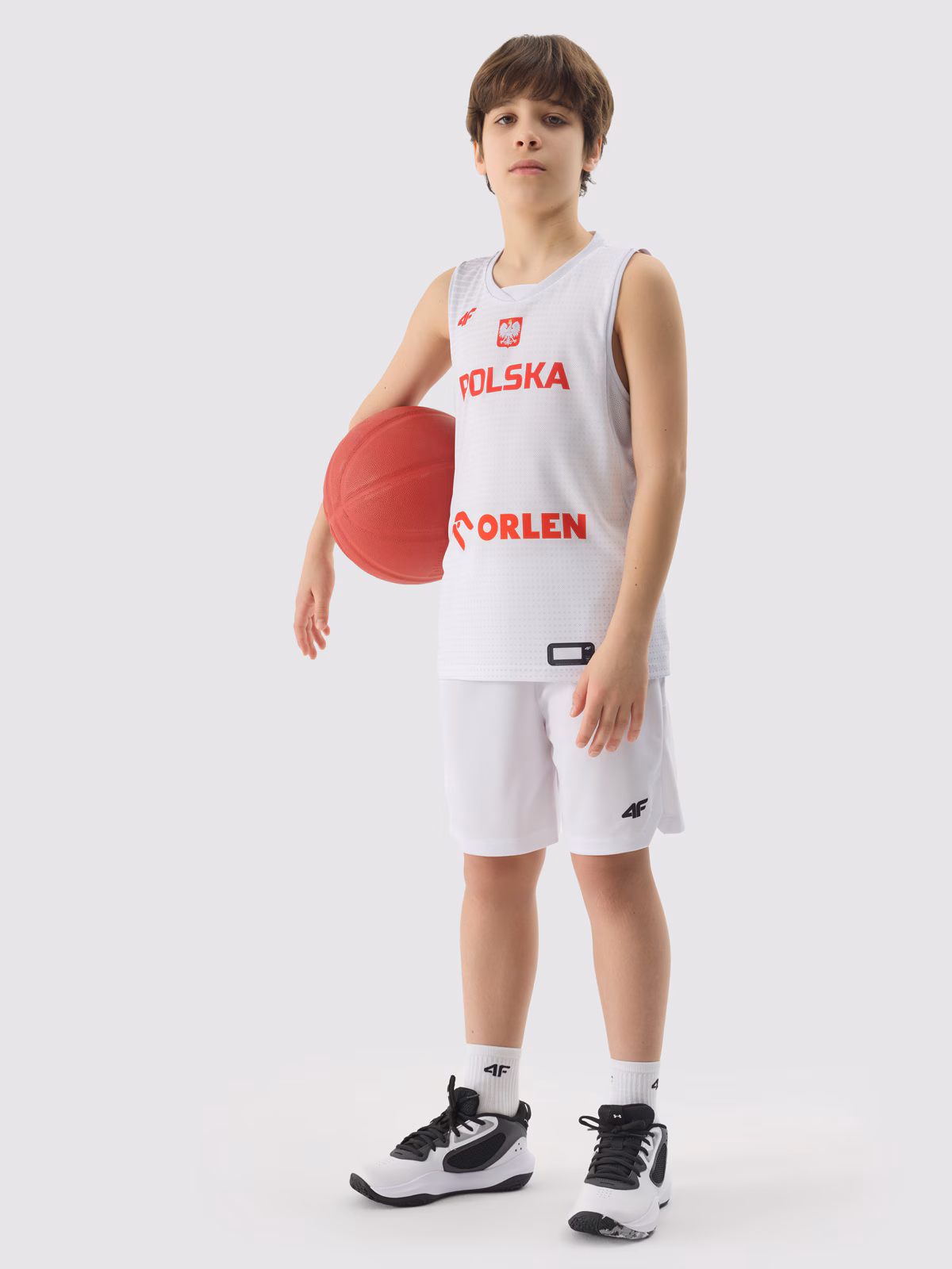 Koszulka reprezentacyjna chłopięca 4F x PZKOSZ - multikolor
