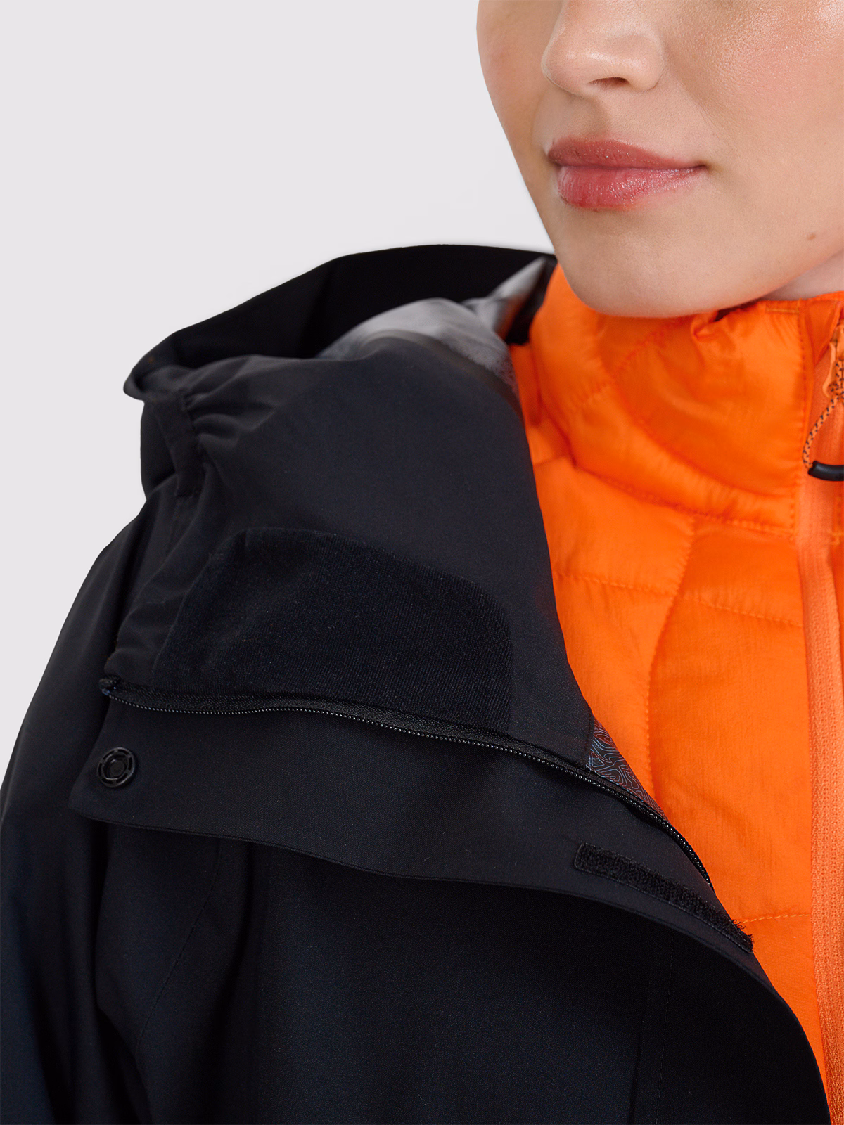 Kurtka trekkingowa membrana 15000 damska - pomarańczowa