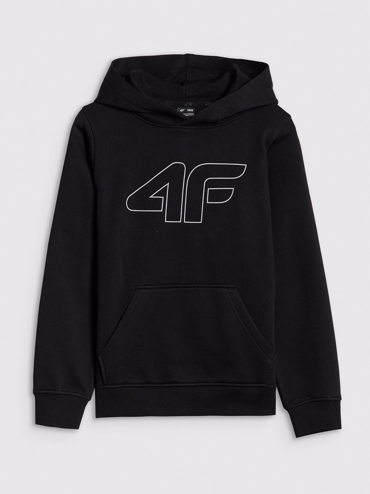 Bluza dresowa nierozpinana z kapturem chłopięca - czarna