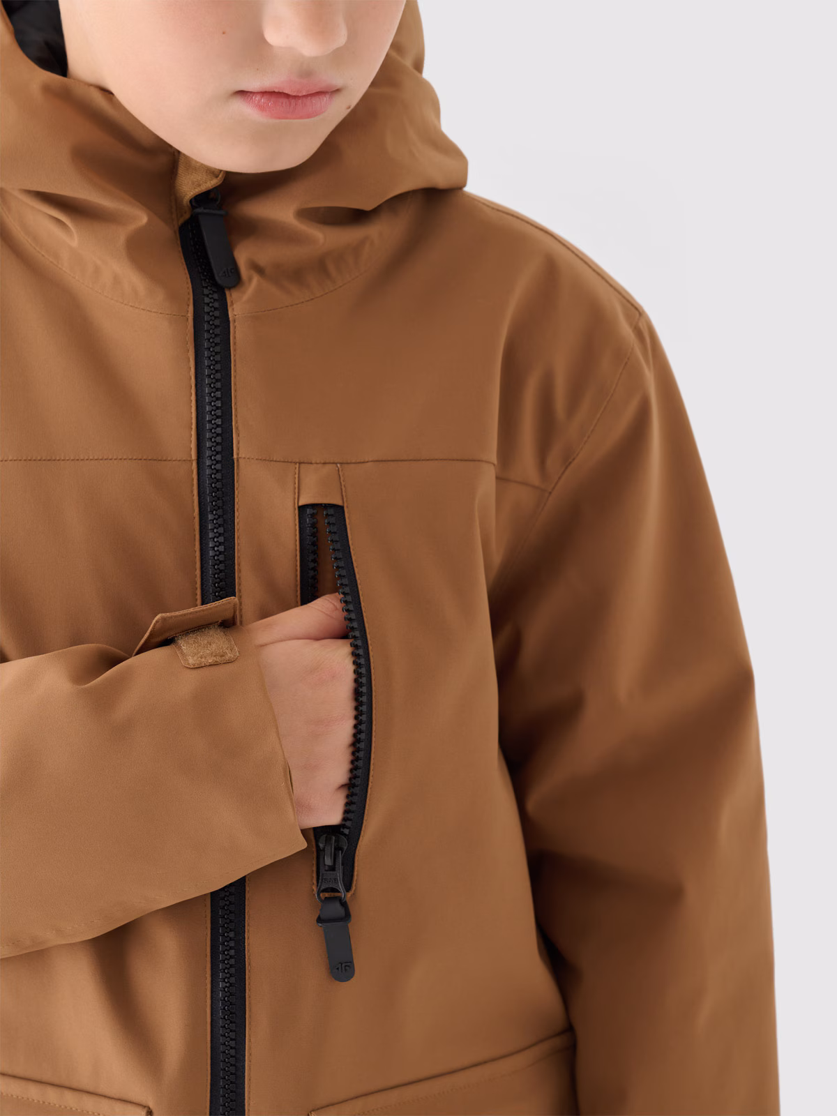 Kurtka przejściowa membrana 5000 chłopięca - brązowa