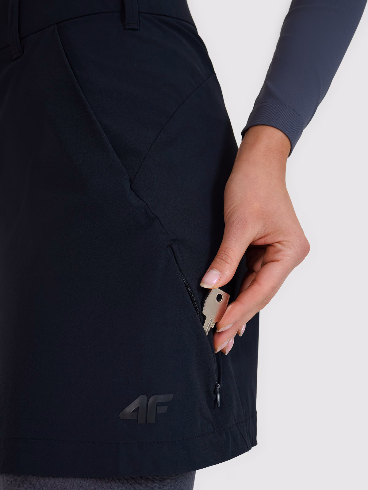 Spodenki trekkingowe szybkoschnące damskie - niebieskie