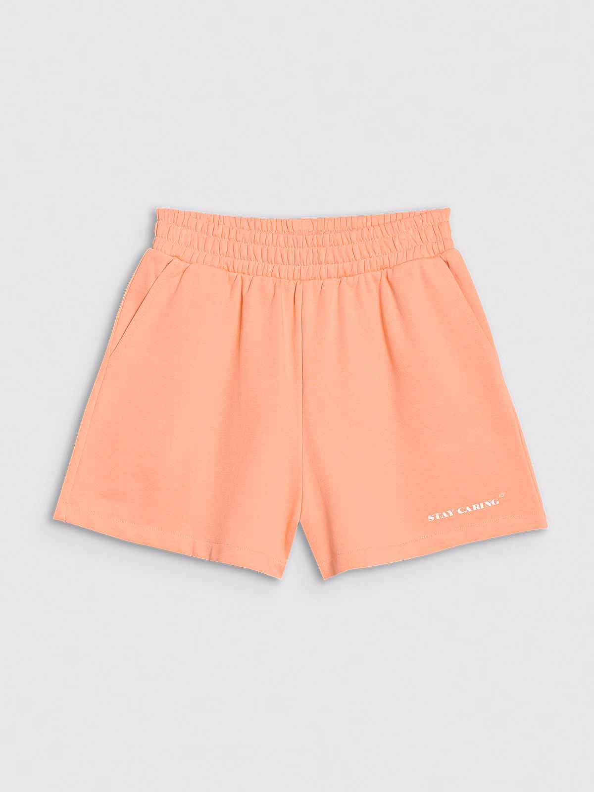 Spodenki dresowe damskie - łososiowe