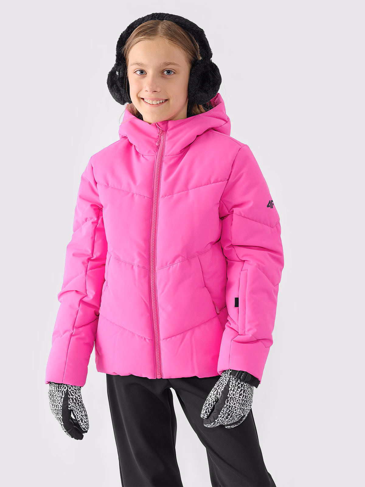 Kurtka narciarska membrana 5000 dziewczęca - różowa