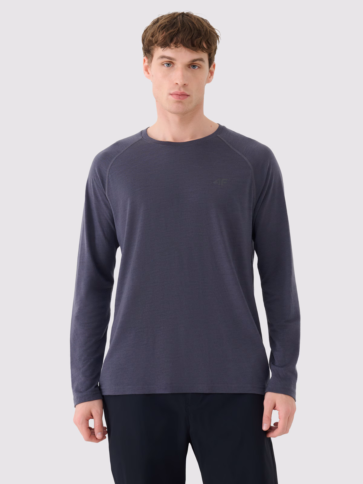 Lonsgleeve trekkingowy z wełną Merino męski - szary