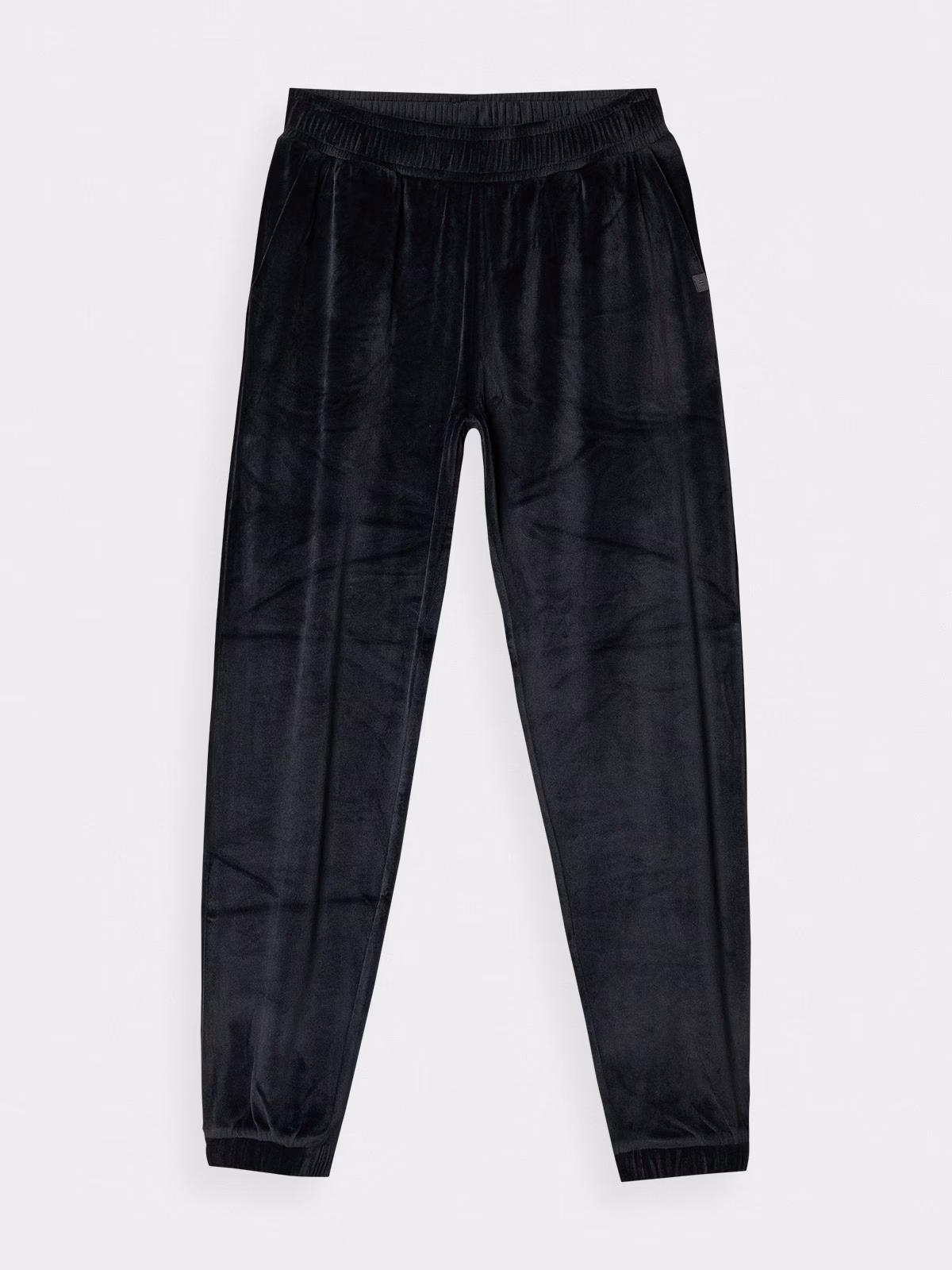 Spodnie dresowe z weluru damskie - granatowe