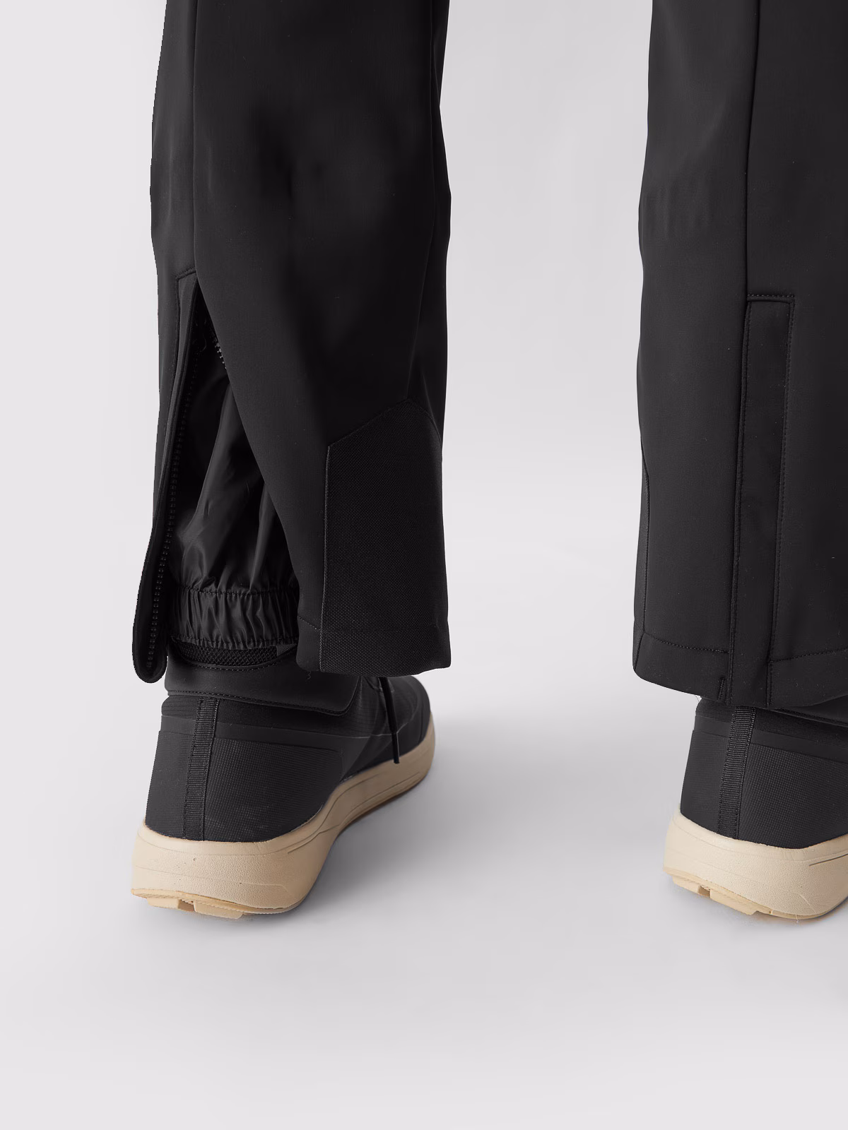 Spodnie narciarskie softshellowe membrana 10000 damskie - czarne