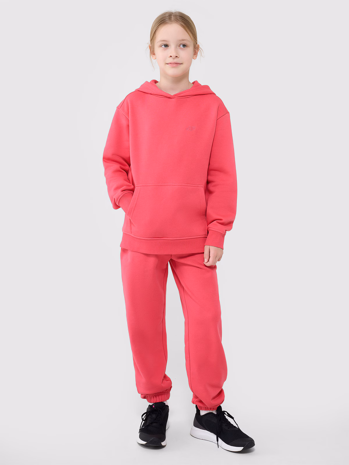 Spodnie dresowe joggery dziewczęce - różowe