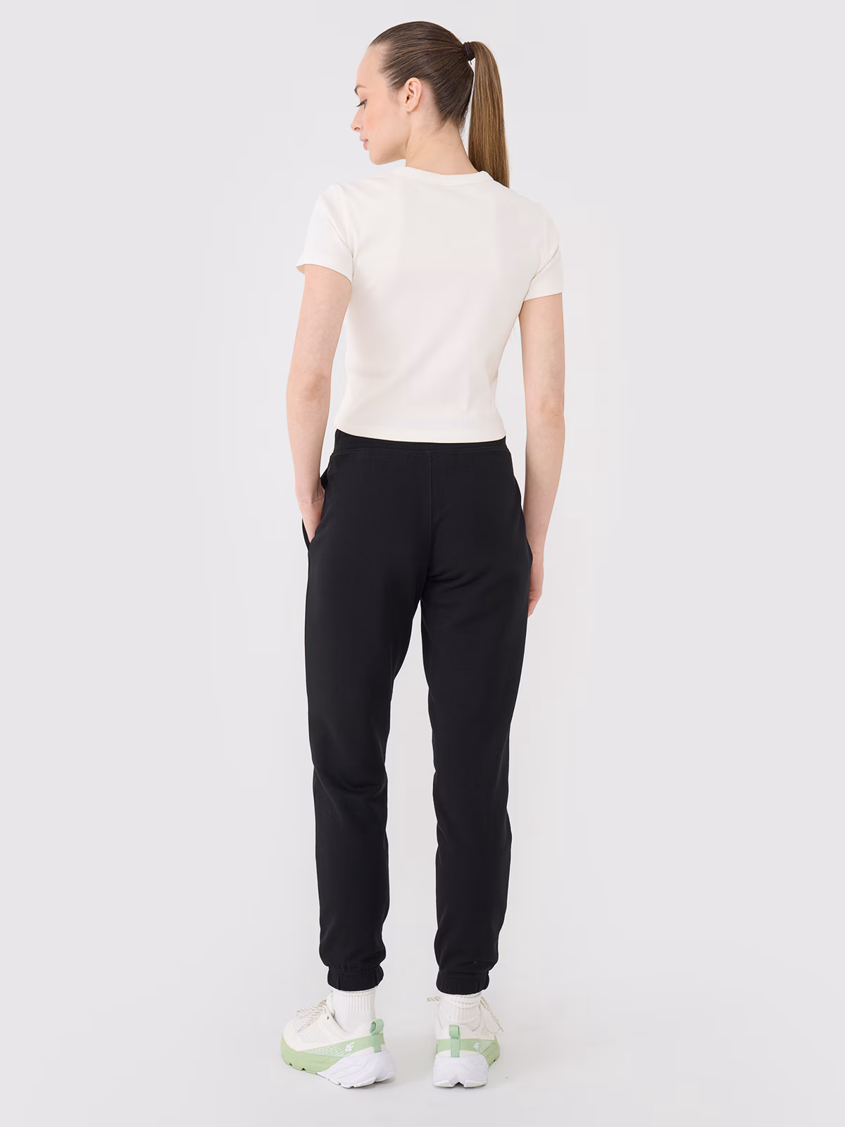 Spodnie dresowe joggery damskie - granatowe