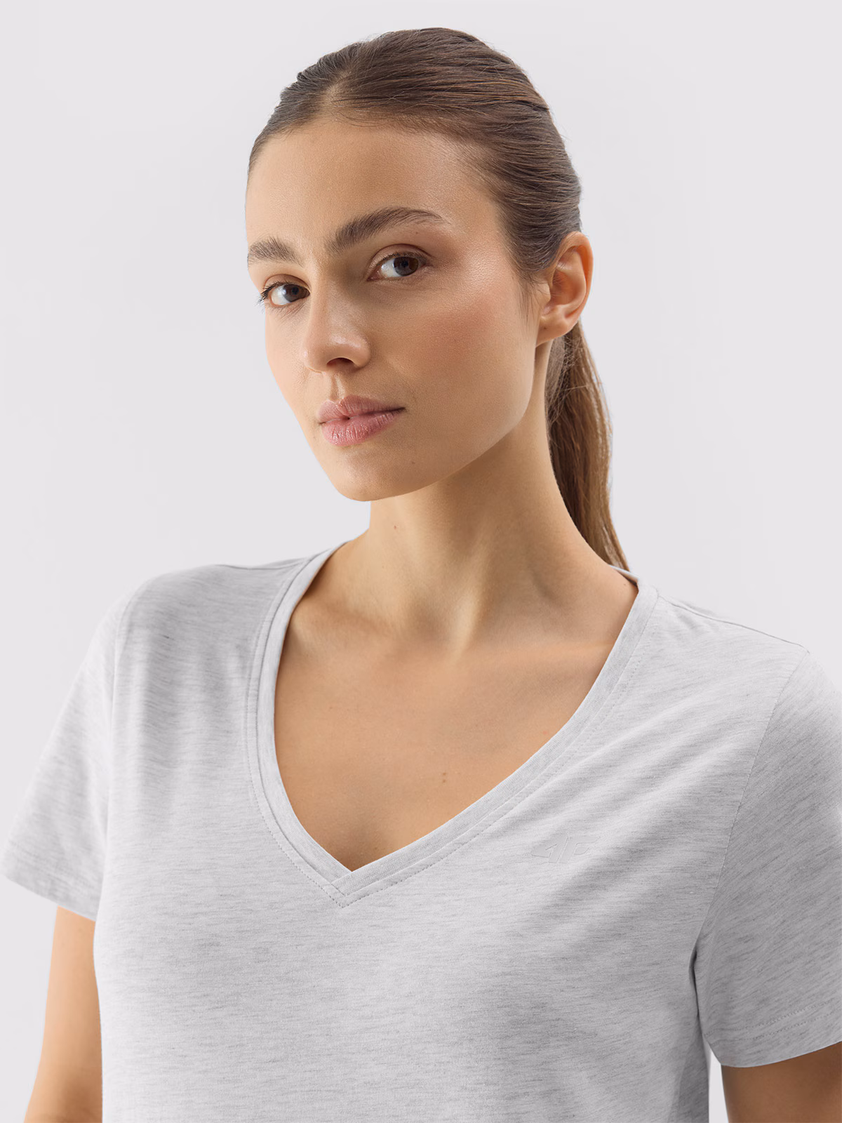 T-shirt gładki damski - czarny