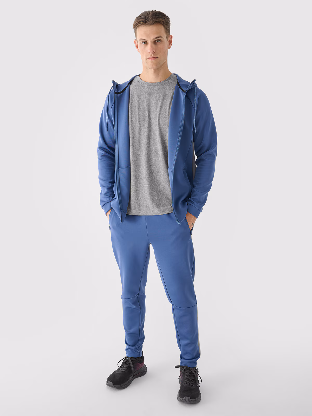 Spodnie treningowe szybkoschnące męskie - czarne