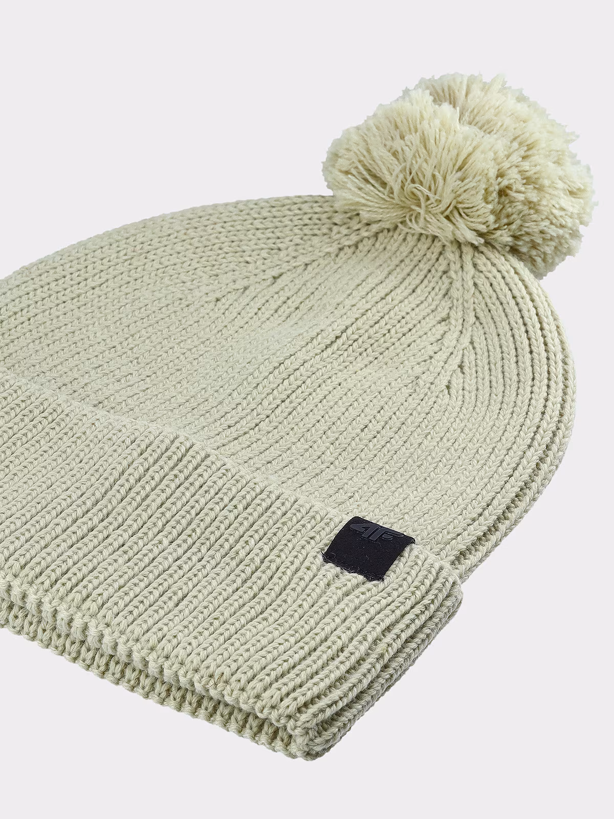 Czapka zimowa z pomponem uniseks - oliwkowa