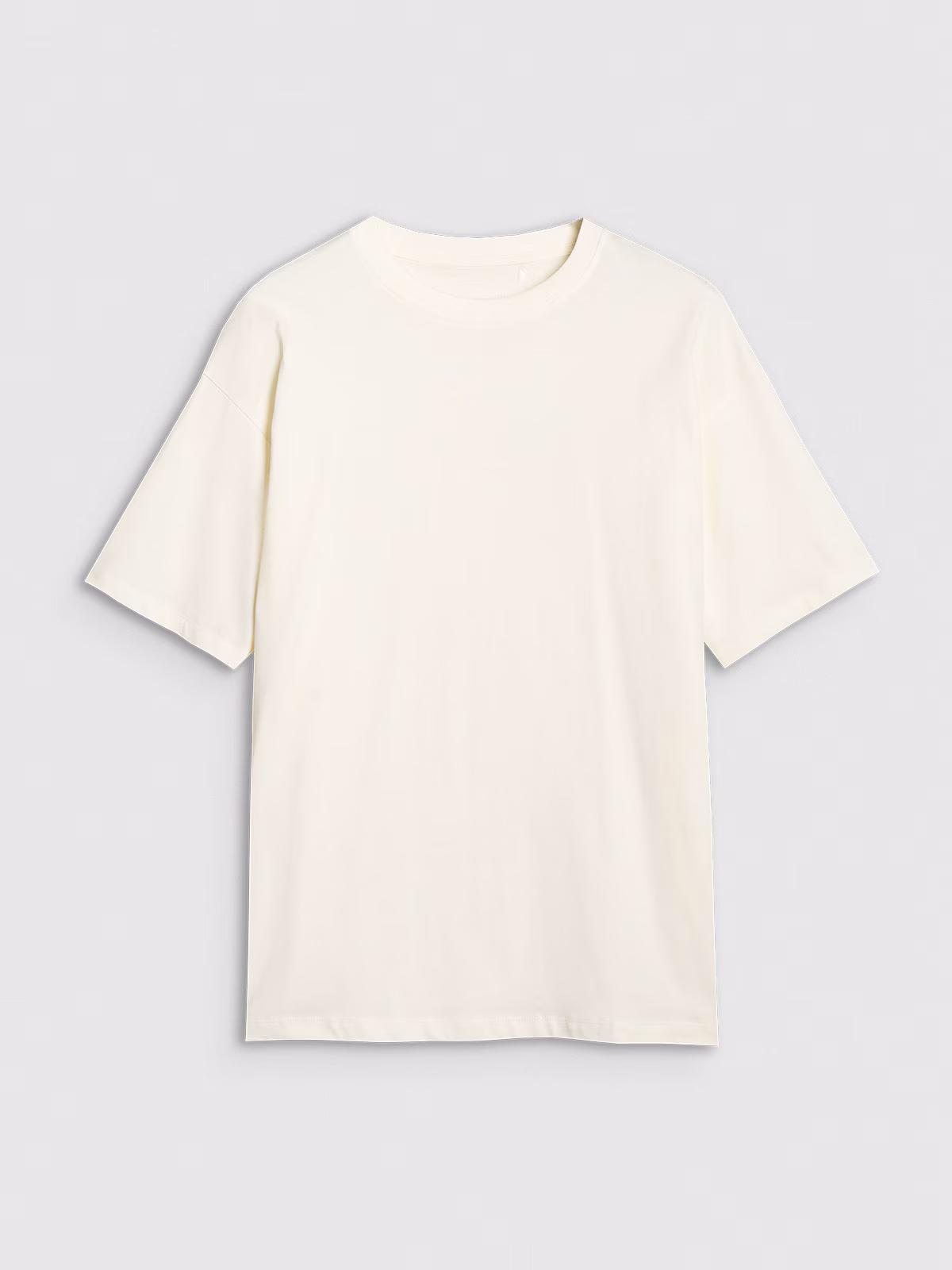 T-shirt oversize gładki damski - biały