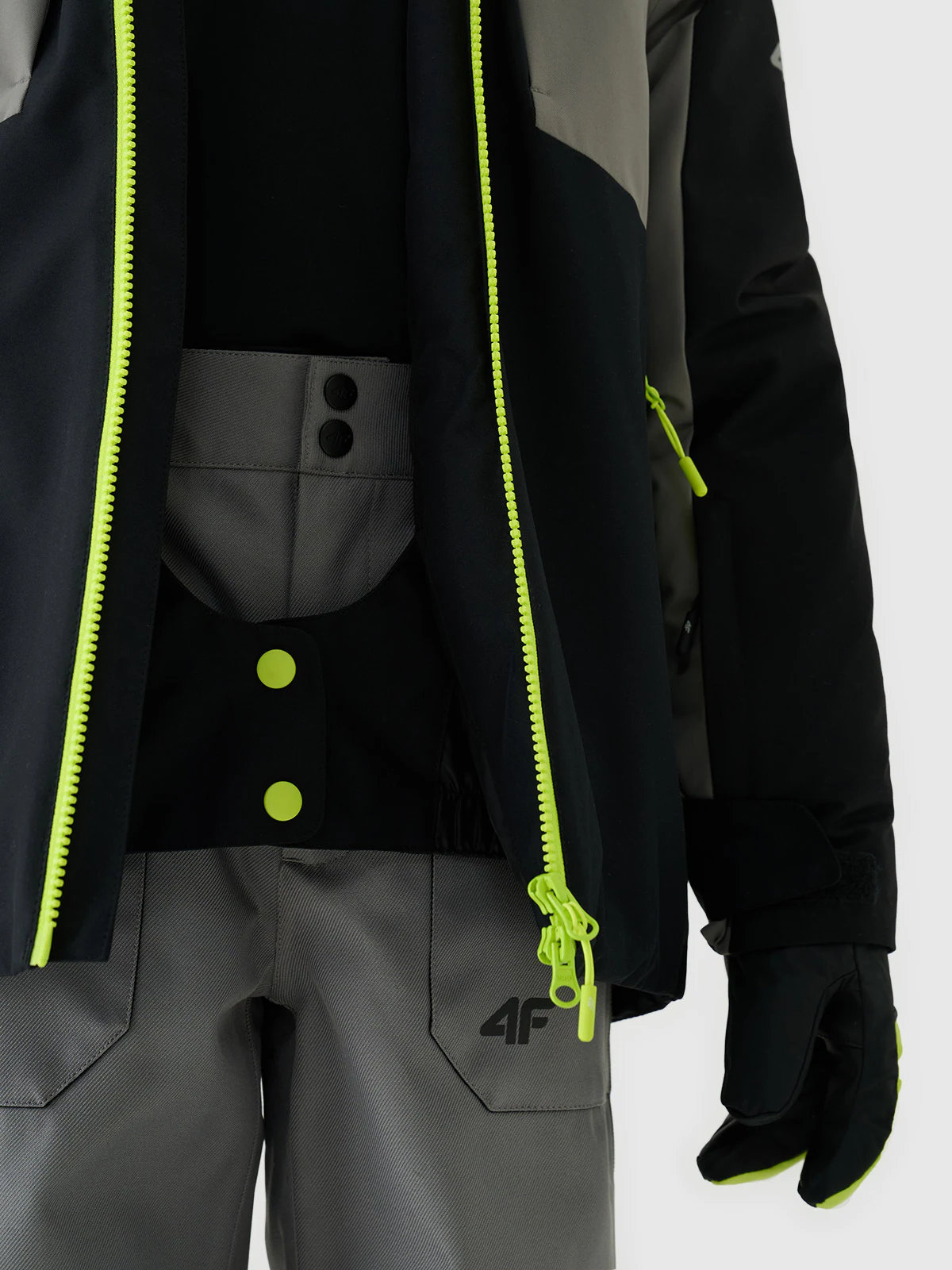 Kurtka narciarska membrana 8000 chłopięca - czarna