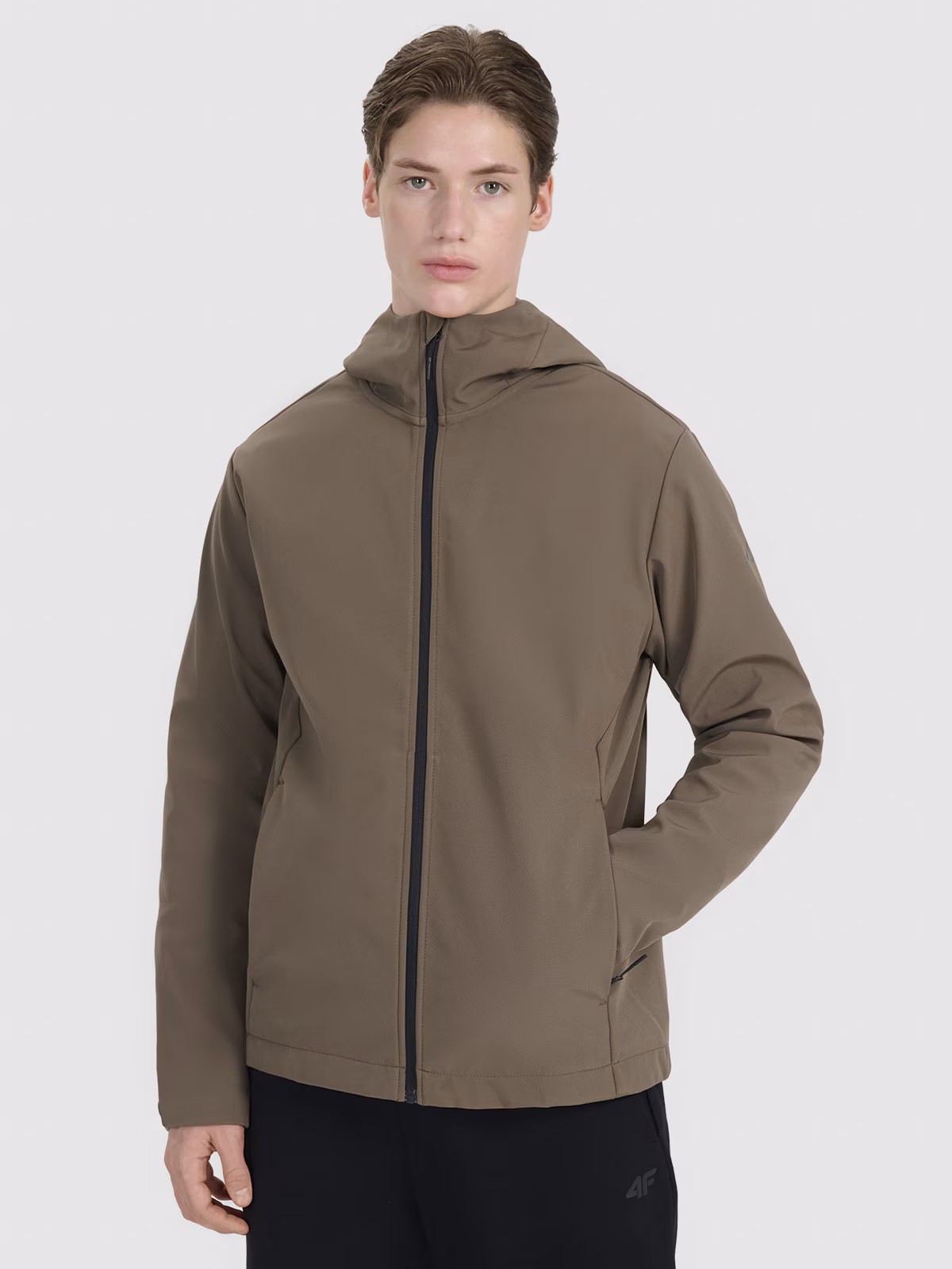 Kurtka softshell wiatroodporna membrana 5000 męska - czarna