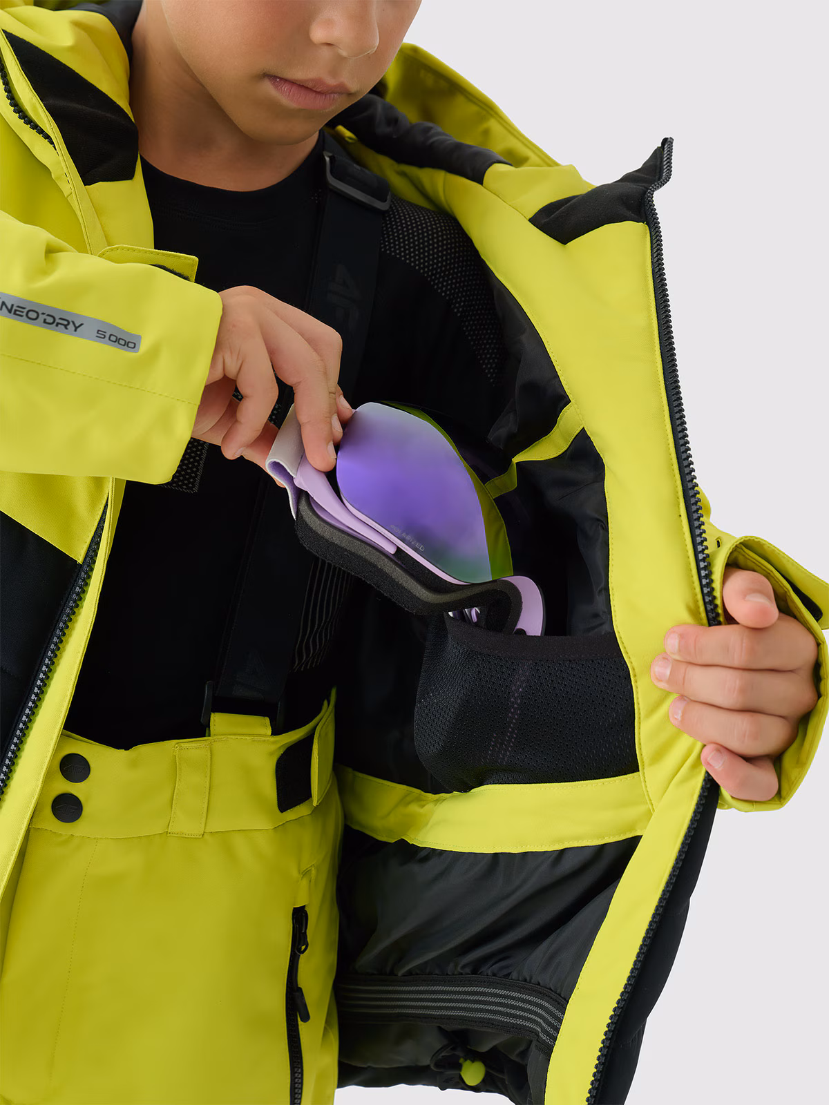 Kurtka narciarska membrana 5000 chłopięca - zielona