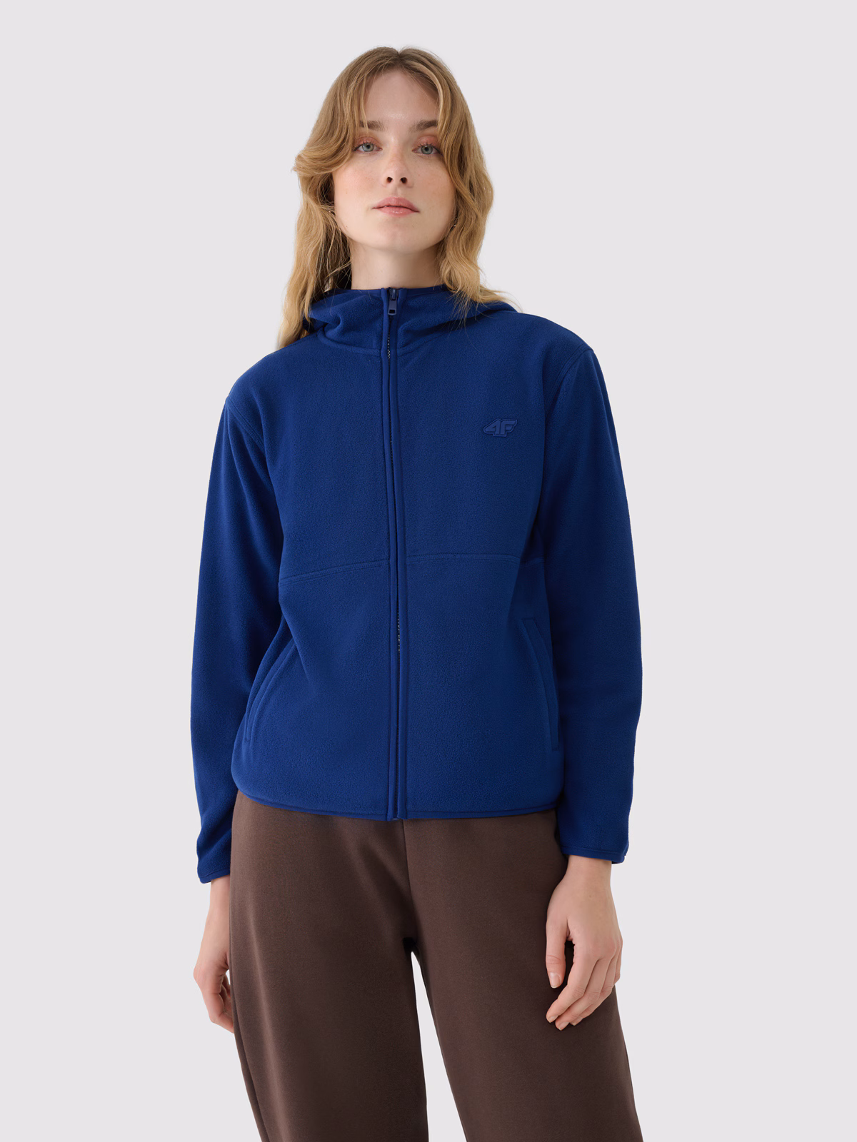 Polar regular z kapturem damski - granatowy